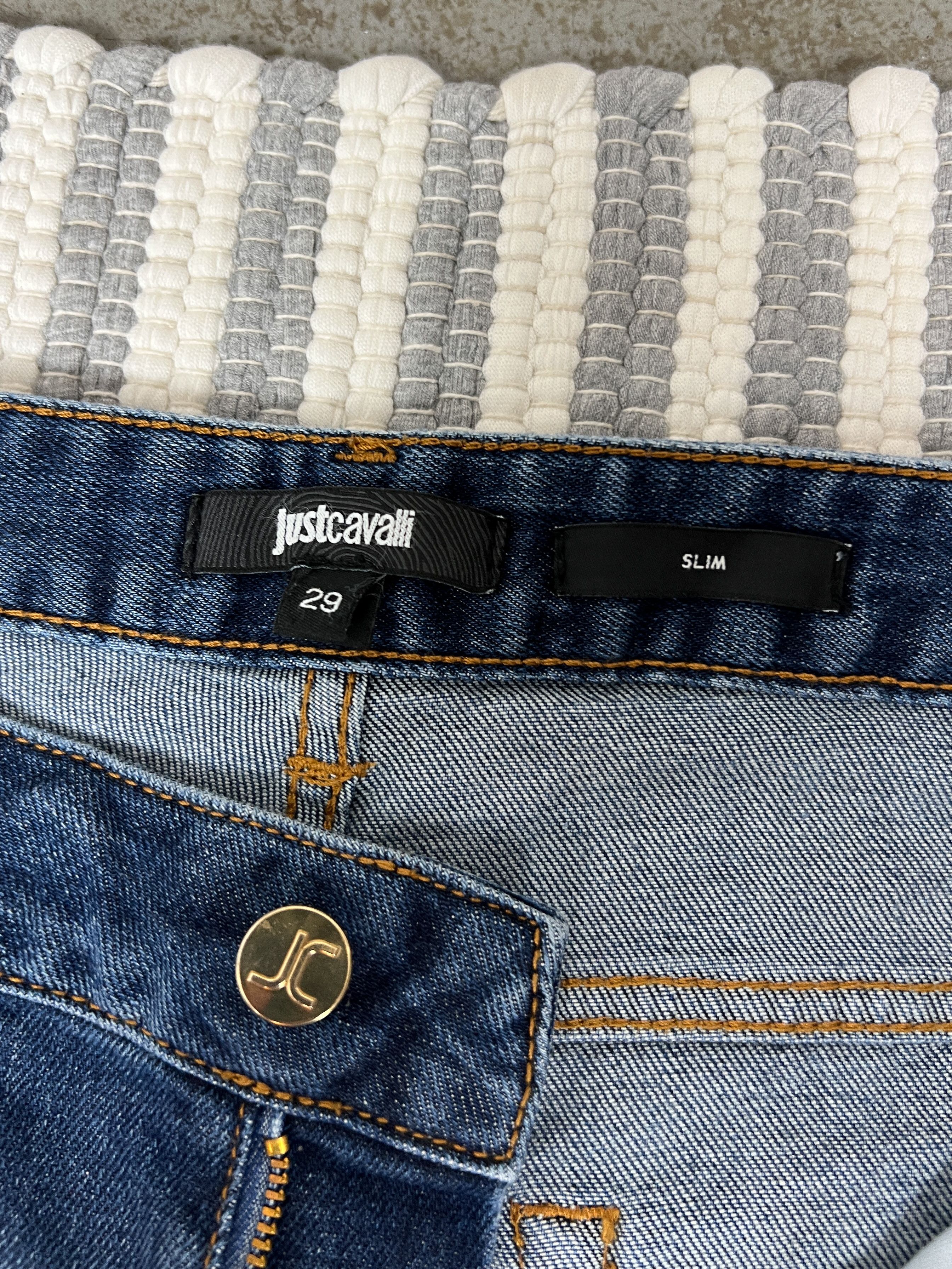 Just Cavalli Just Cavalli Slim Blue Denim Jeans Pants Size US 29 - 6 Thumbnail