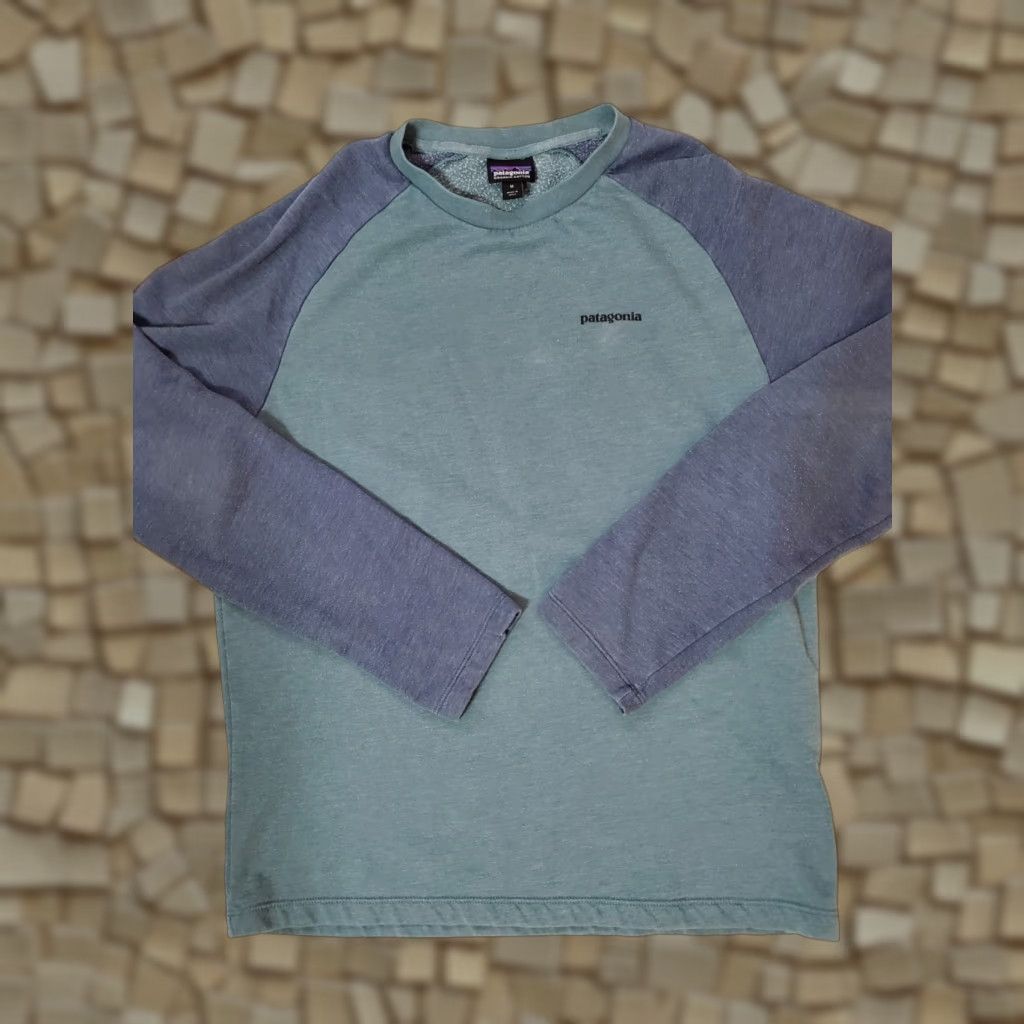 Patagonia Patagonia Sweatshirt Blue Logo P-6 Men M Crew Lightweight Organic Cotton Polyester Knit Fitz Roy Vintage: No Size US M / EU 48-50 / 2 - 1 Thumbnail