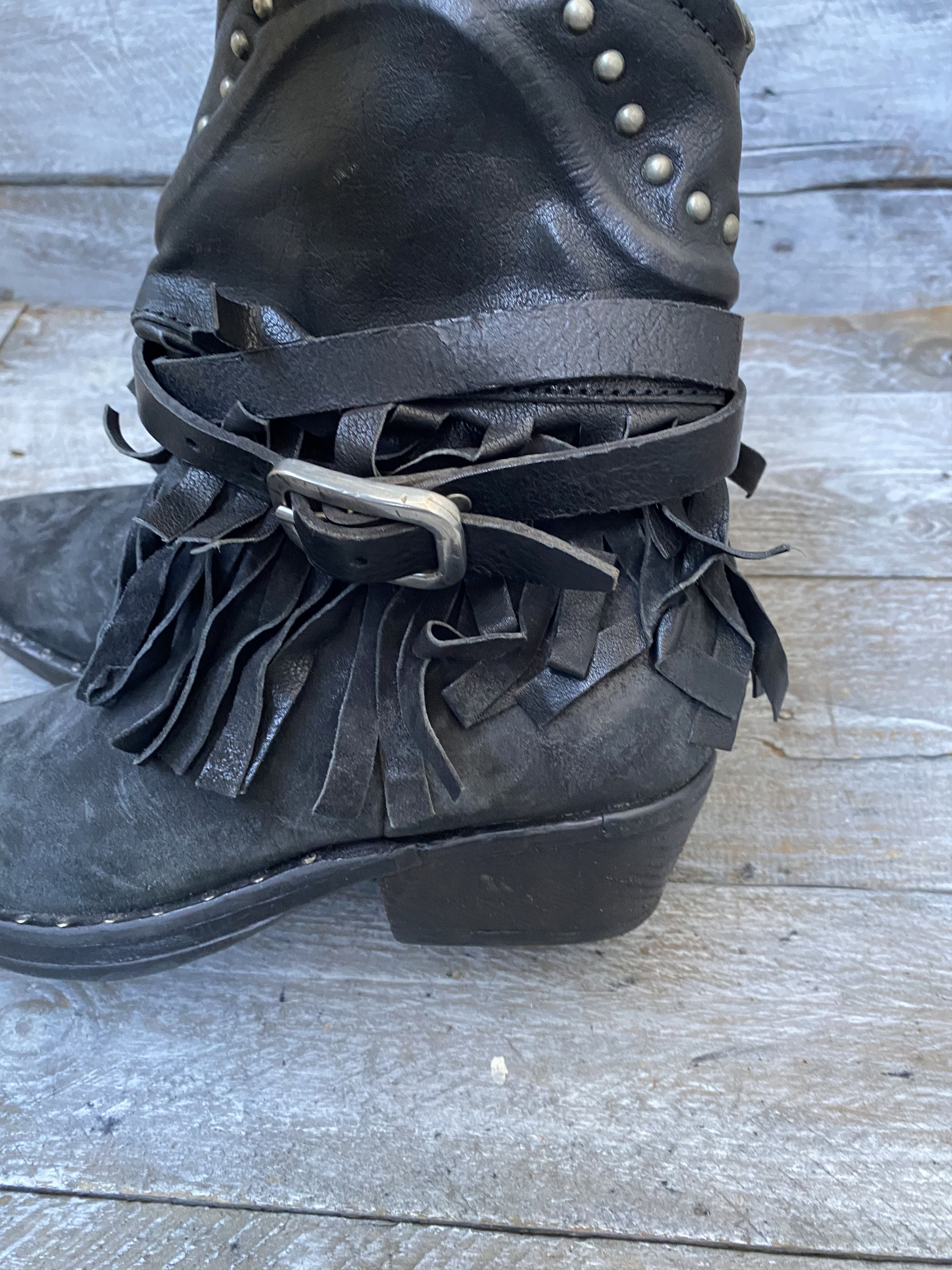 A.S.98 A.S. 98 western suede srudded cow girl boots sz 37 Size US 7 / IT 37 - 6 Thumbnail