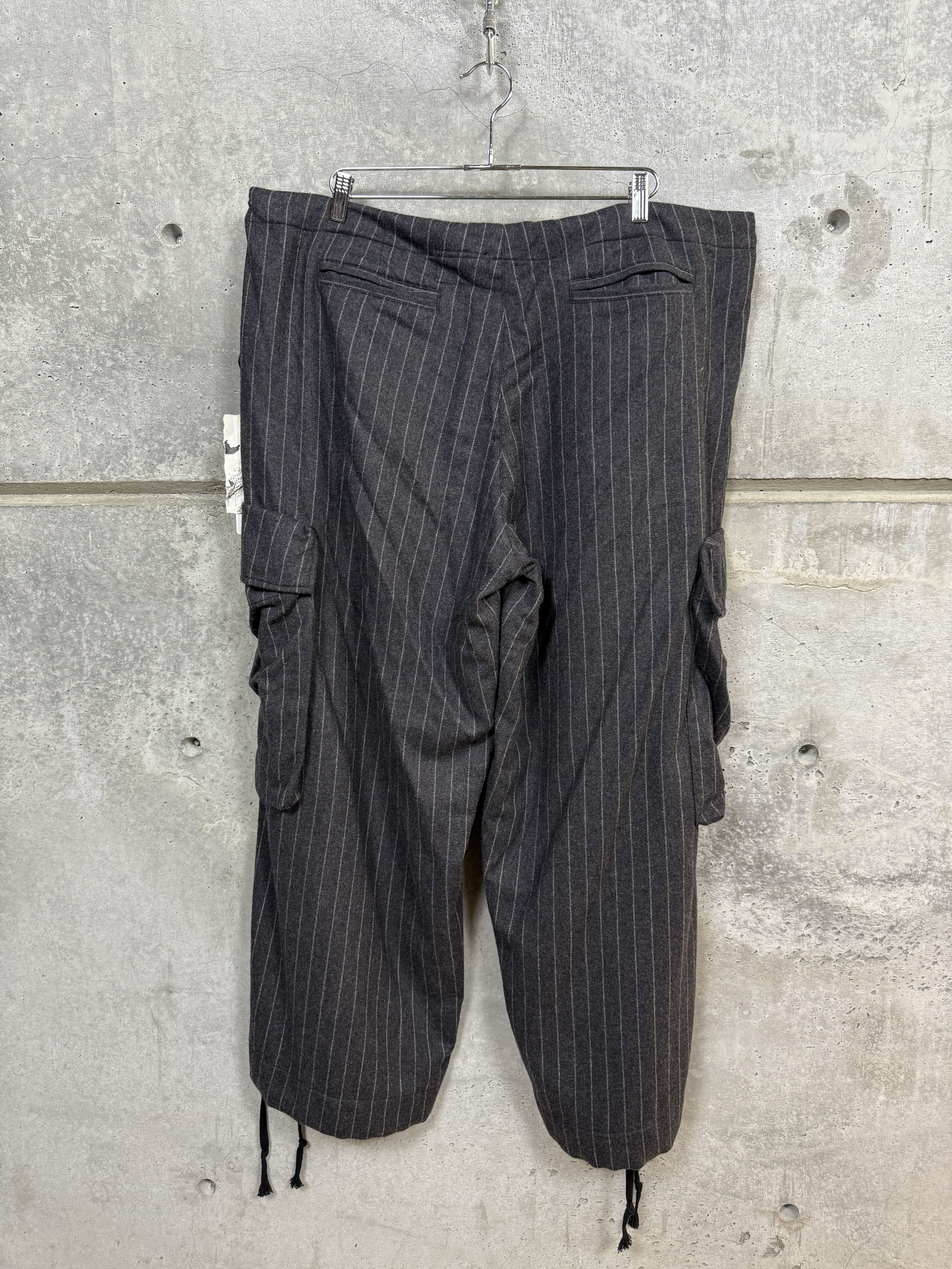 Greg Lauren $1050 Greg Lauren Pinstriped Wide-Leg Pants Size US 38 / EU 54 - 2 Thumbnail