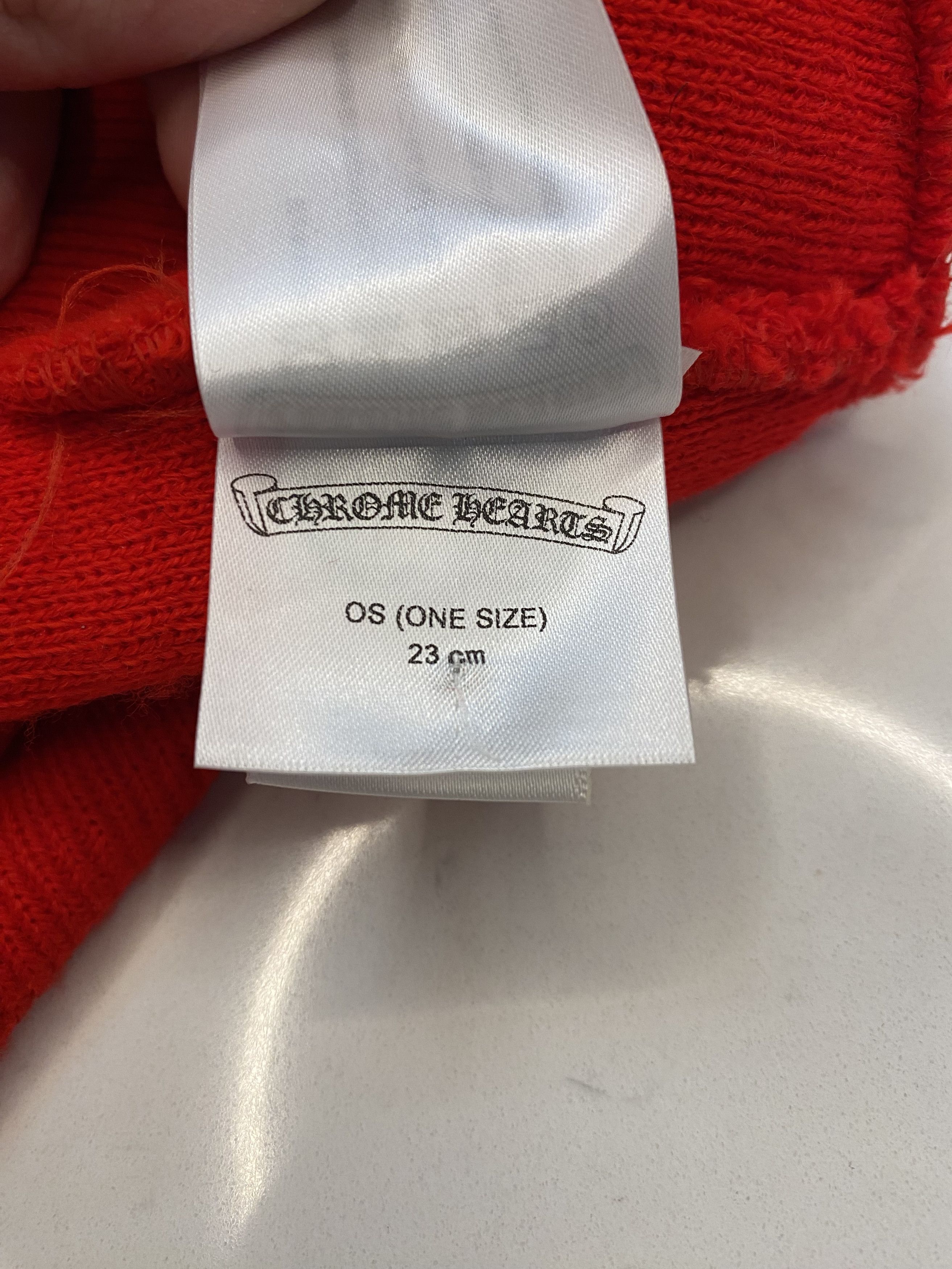 Chrome Hearts Chrome Hearts Logo Beanie Red Size ONE SIZE - 4 Thumbnail