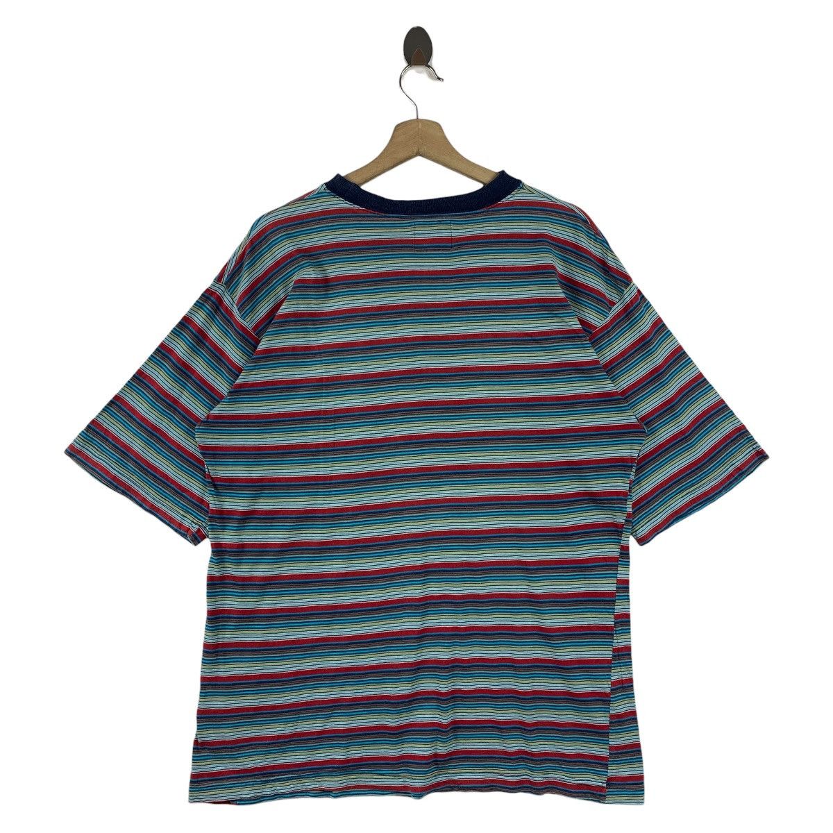 Japanese Brand × Vintage Vintage STOCK BADILAY By octupus army stripe tee Size US L / EU 52-54 / 3 - 4 Thumbnail