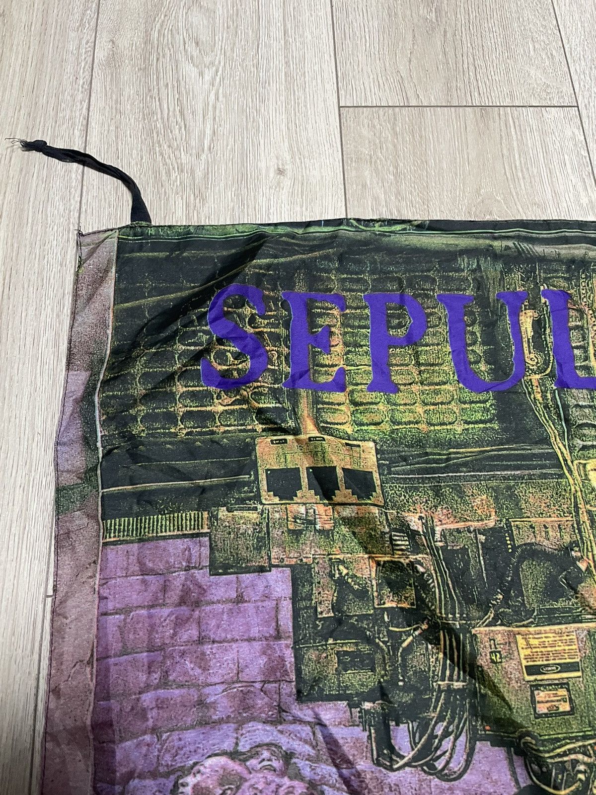 Vintage 1993 Sepultura Chaos AD Band Poster Rare Scarf