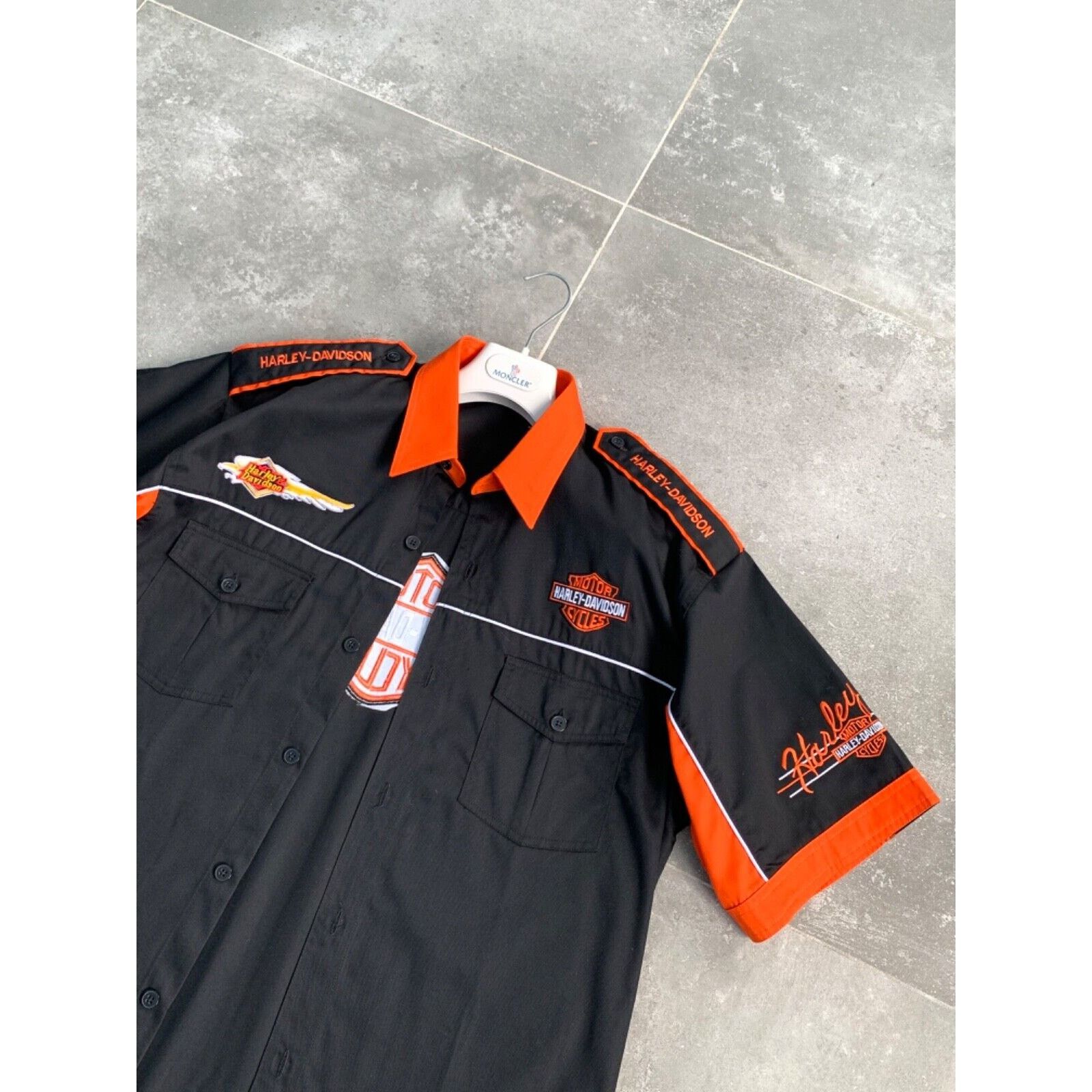 Harley Davidson Men's HARLEY DAVIDSON Biker Moto Embroidered Logo Shirt XL Size US XL / EU 56 / 4 - 9 Thumbnail