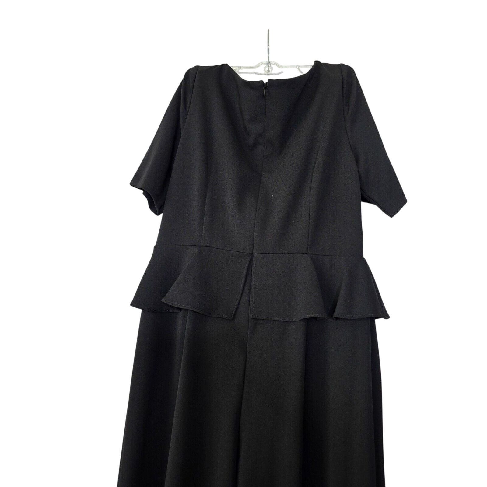 Adrianna Papell ADRIANNA PAPELL Womens Black Gathered Jumpsuit Size 42" / US 20 - 19 Thumbnail
