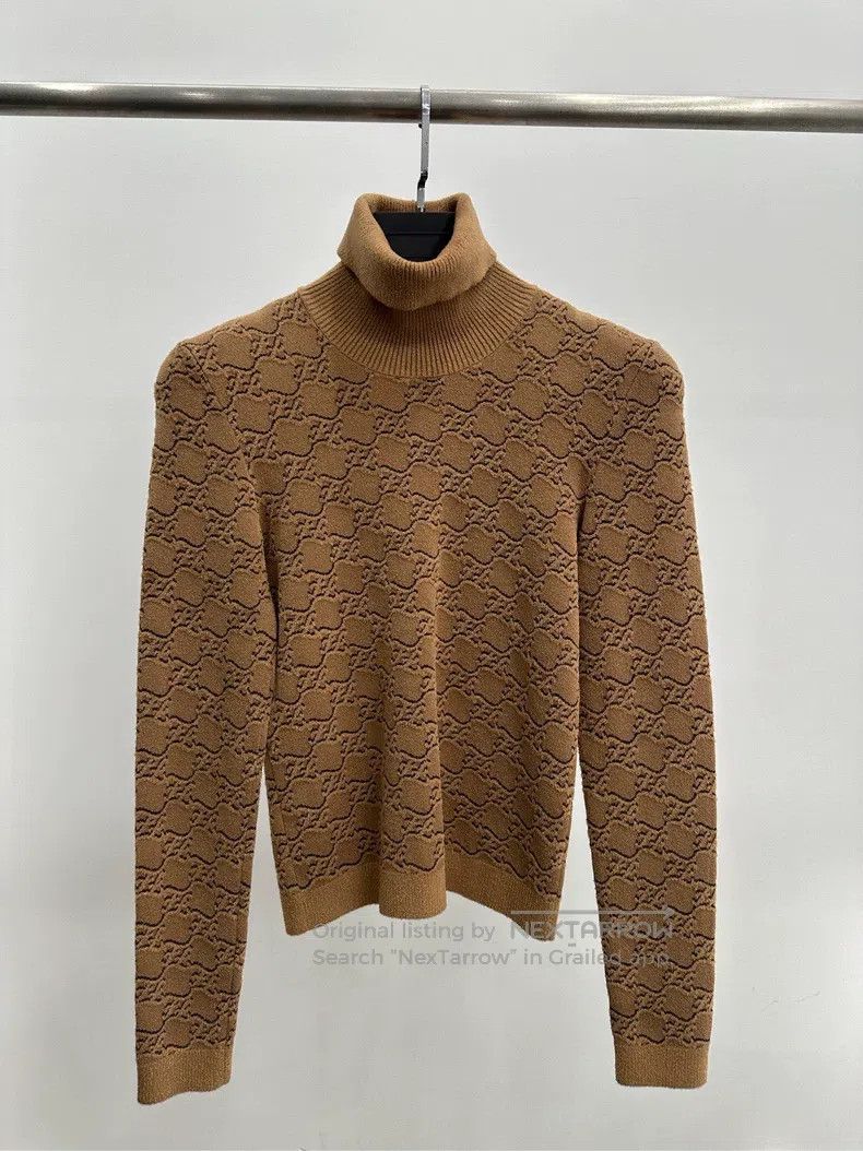 Fendi Fendi Printed long-sleeve sweater, color: coffee Size XS / US 0-2 / IT 36-38 - 1 Thumbnail