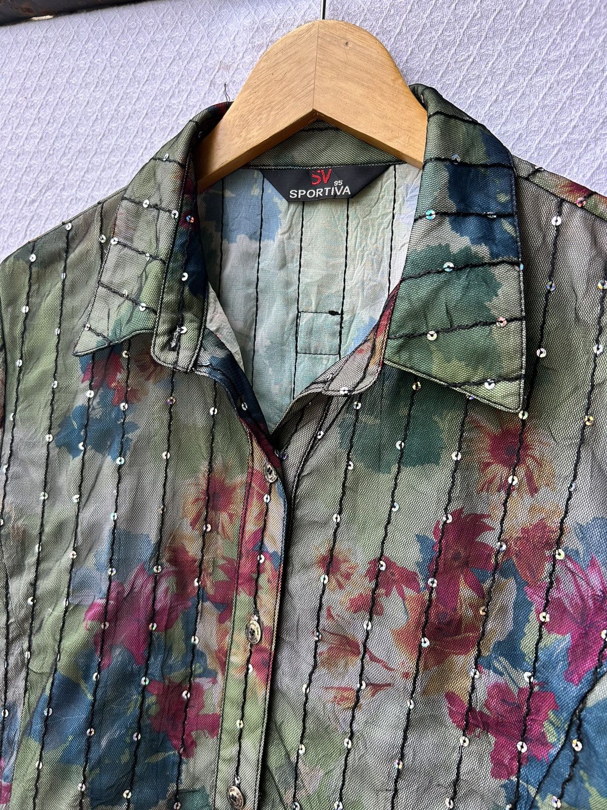 Japanese Brand Sportiva japanese flowers Issey shirt Size US M / EU 48-50 / 2 - 5 Thumbnail