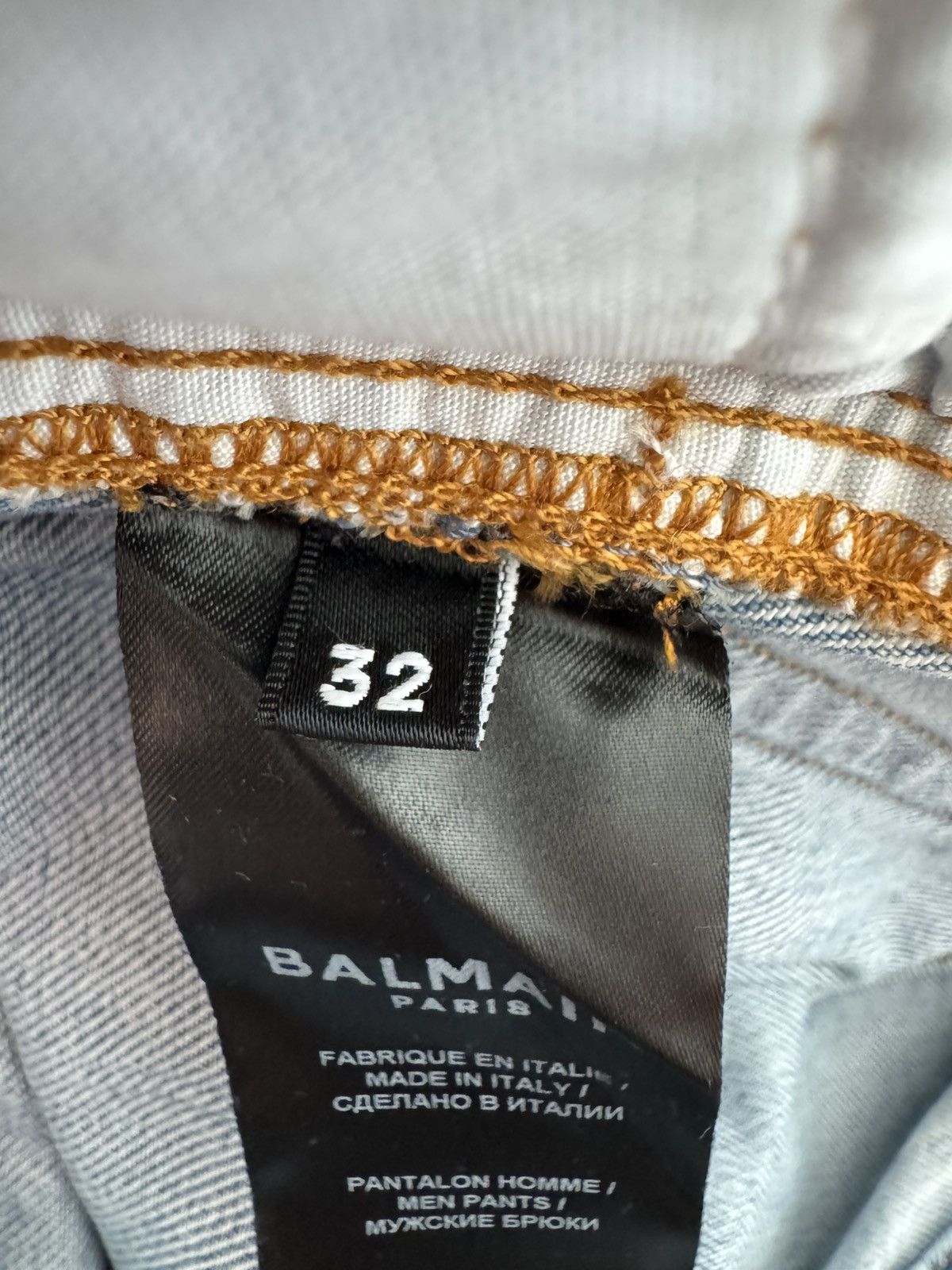 Balmain Balmain Loose Vintage Wash Straight Leg Denim Jeans - 32” Size US 32 / EU 48 - 5 Thumbnail