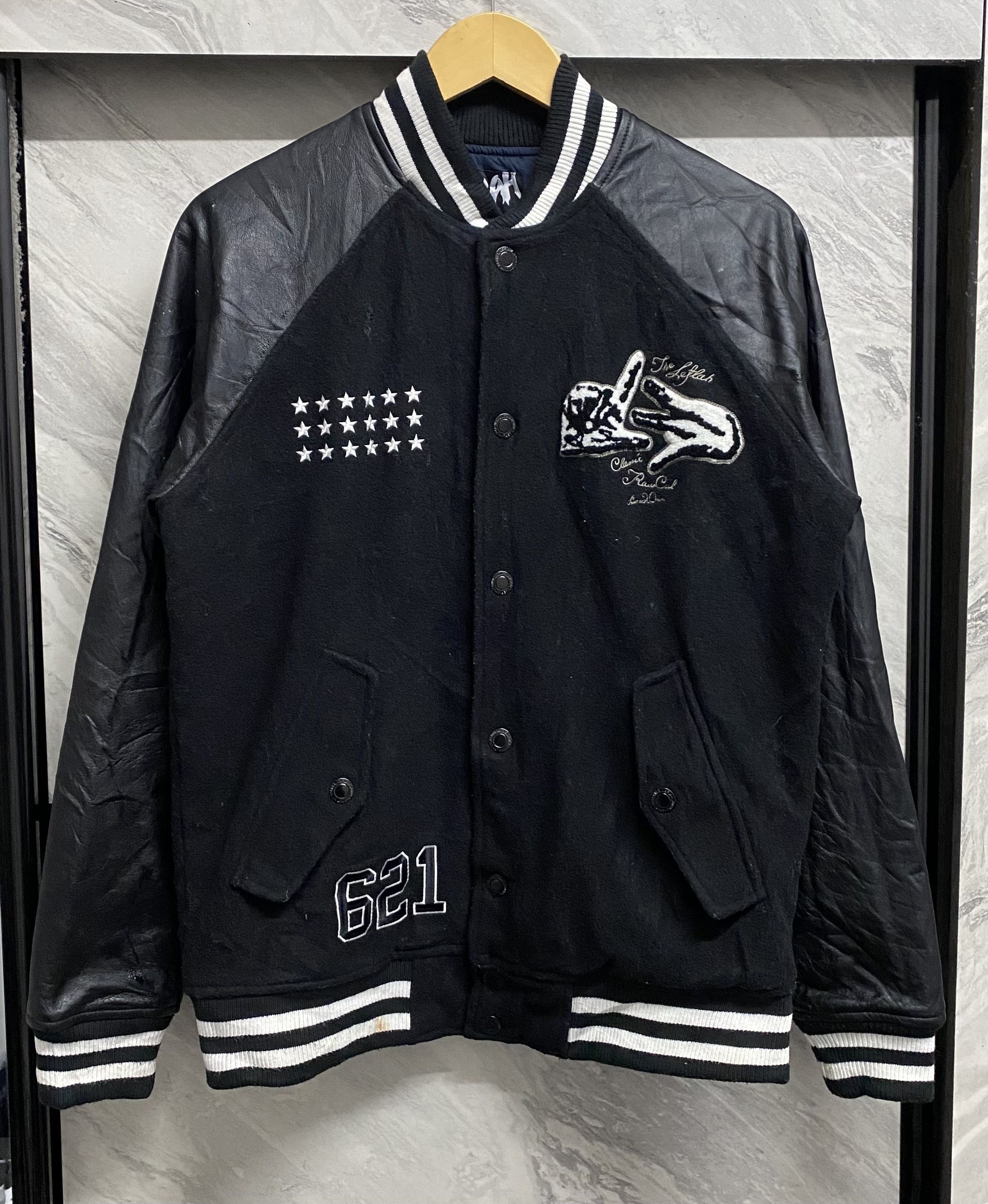 Japanese Brand Leflah Roundabout No Regret Varsity Leather Jacket Size US L / EU 52-54 / 3 - 1 Thumbnail