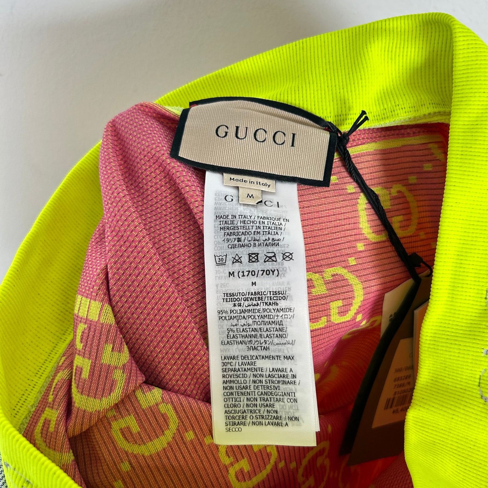 Gucci Neon Green GG Biker Shorts Size M