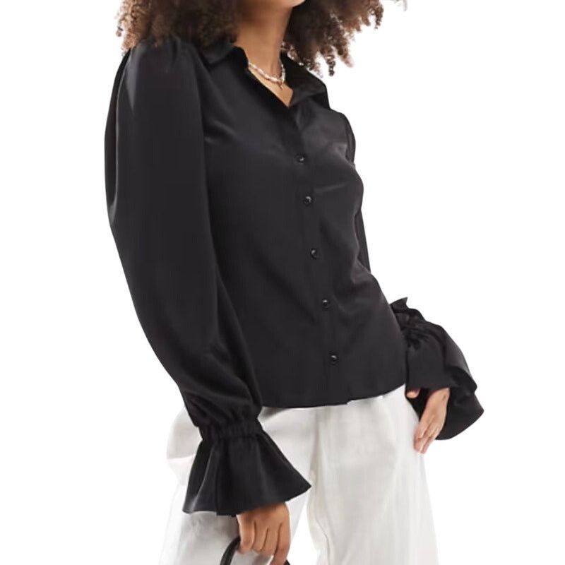 Asos ASOS Volume Sleeved Soft Shirt with Ruffle Cuffs, Size 6 Size M / US 6-8 / IT 42-44 - 1 Preview
