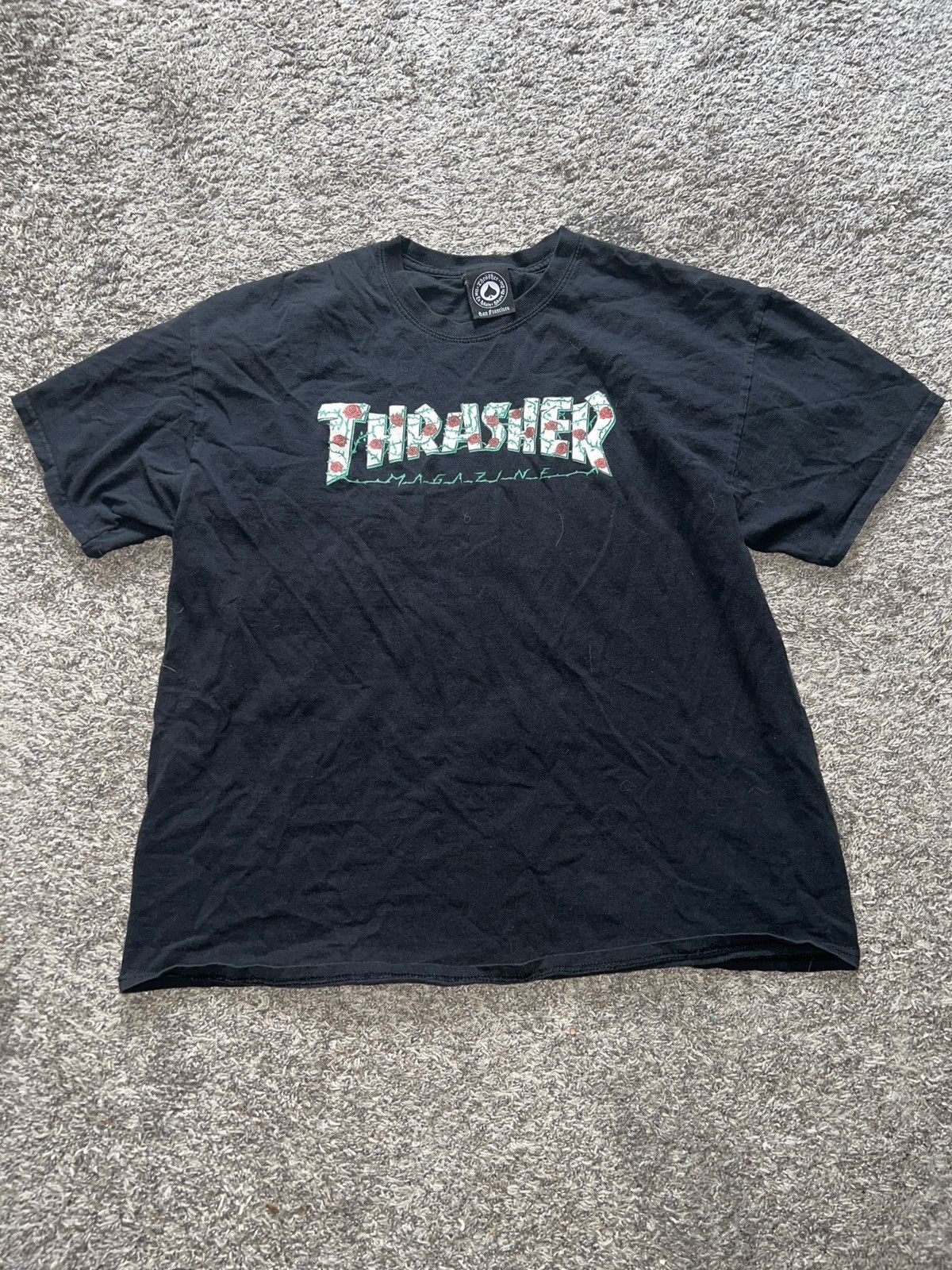 Thrasher Thrasher Magazine Roses Tee Size US XL / EU 56 / 4 - 1 Thumbnail