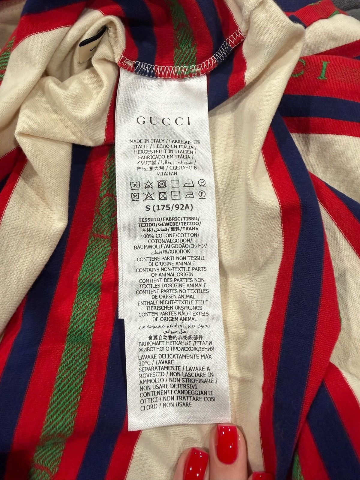 Gucci Gucci White Red Striped Polo Shirt Size US S / EU 44-46 / 1 - 4 Thumbnail