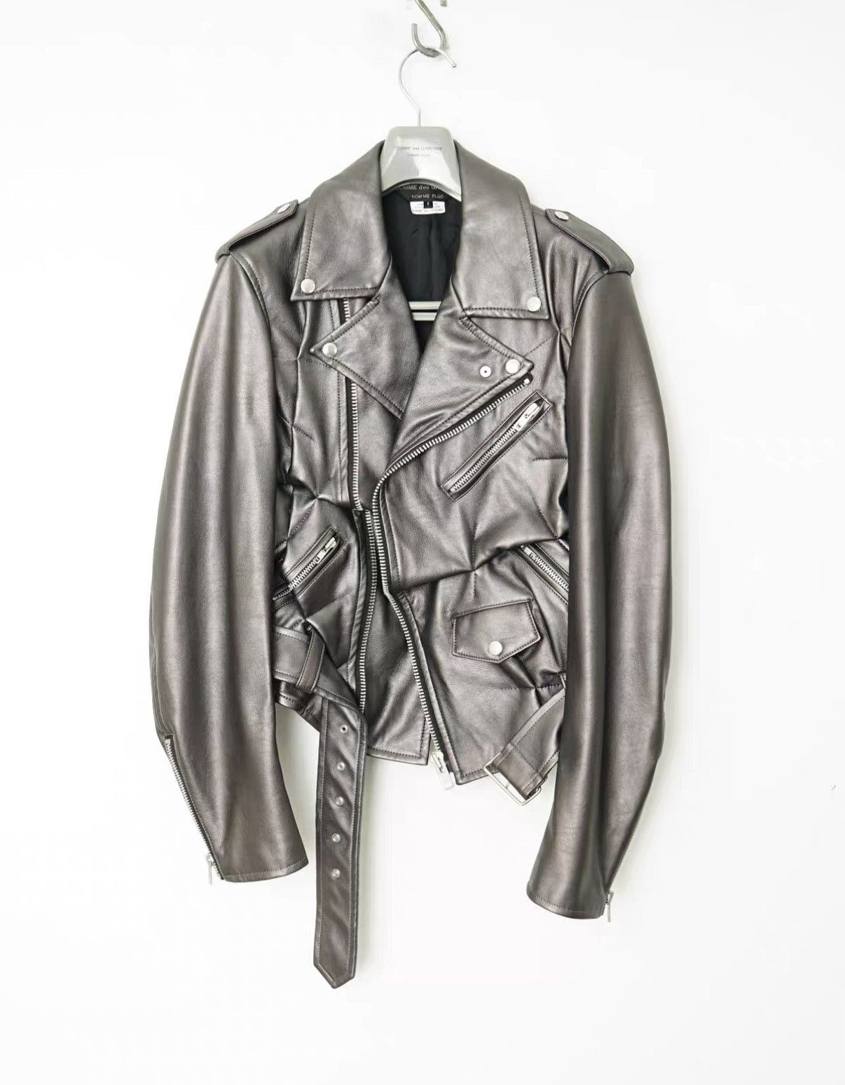 Comme des Garcons Comme des Garçons Pleated Faux Leather Jacket Size US S / EU 44-46 / 1 - 1 Thumbnail