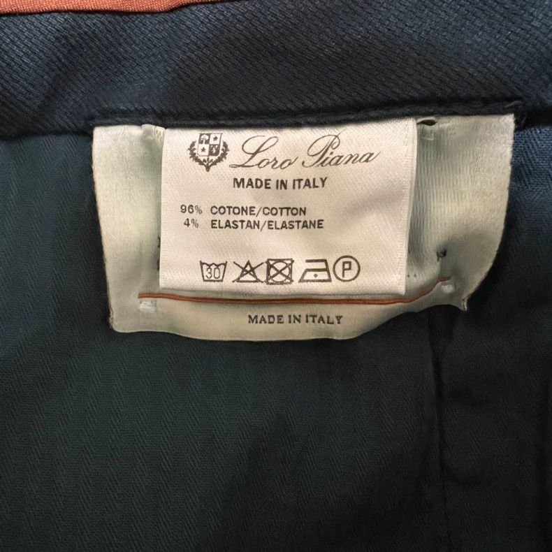 LORO PIANA sizeXL Navy blue elastic cotton men's shorts