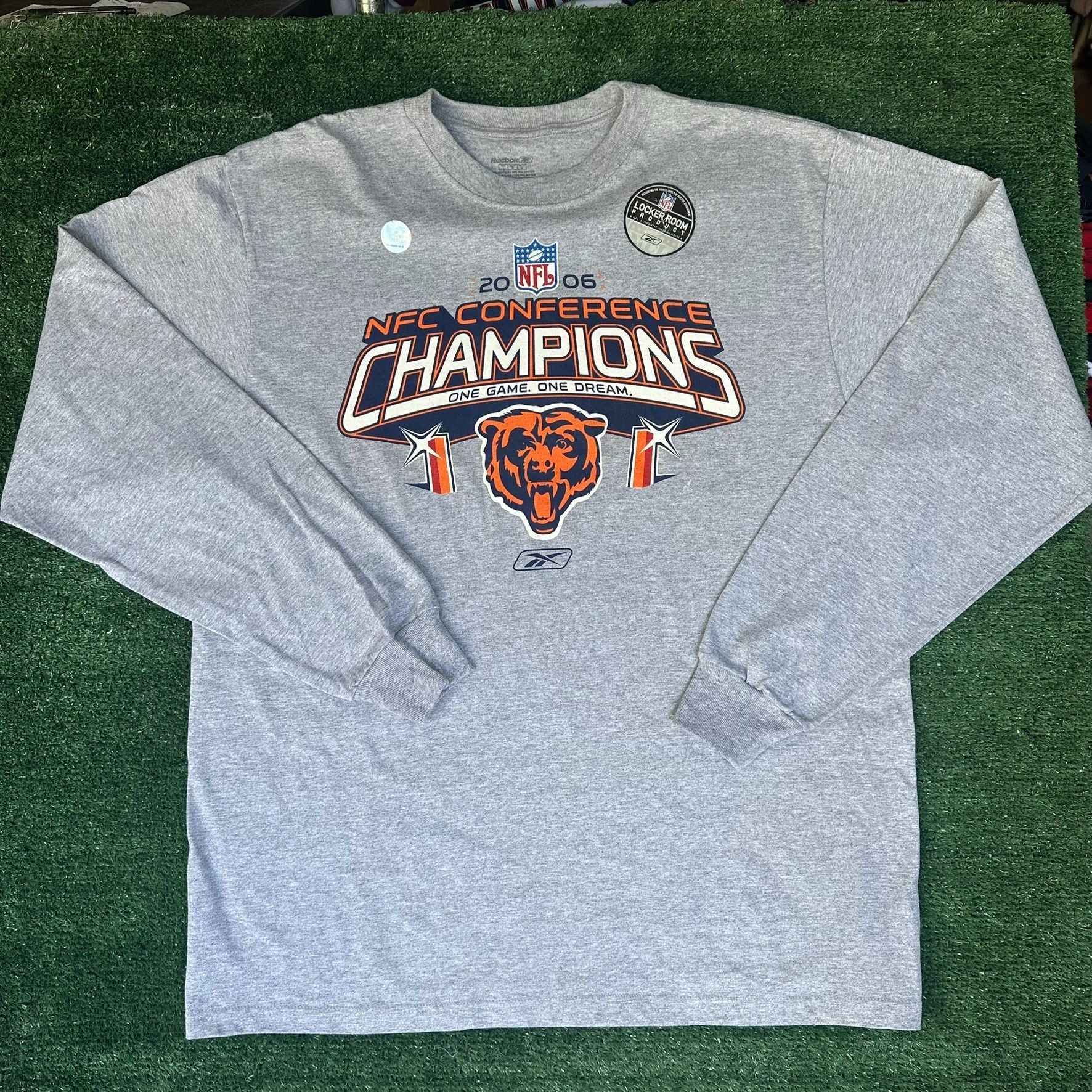 Reebok Vintage Y2K Reebok Chicago Bears Champions 2006 T-Shirt NFL Size US L / EU 52-54 / 3 - 1 Thumbnail