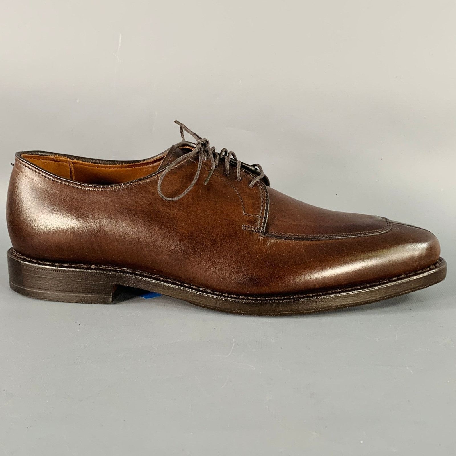 Allen Edmonds 7 Delray Brown Leather Split Toe Derby Lace-Up Shoes Size US 7 / EU 40 - 2 Thumbnail