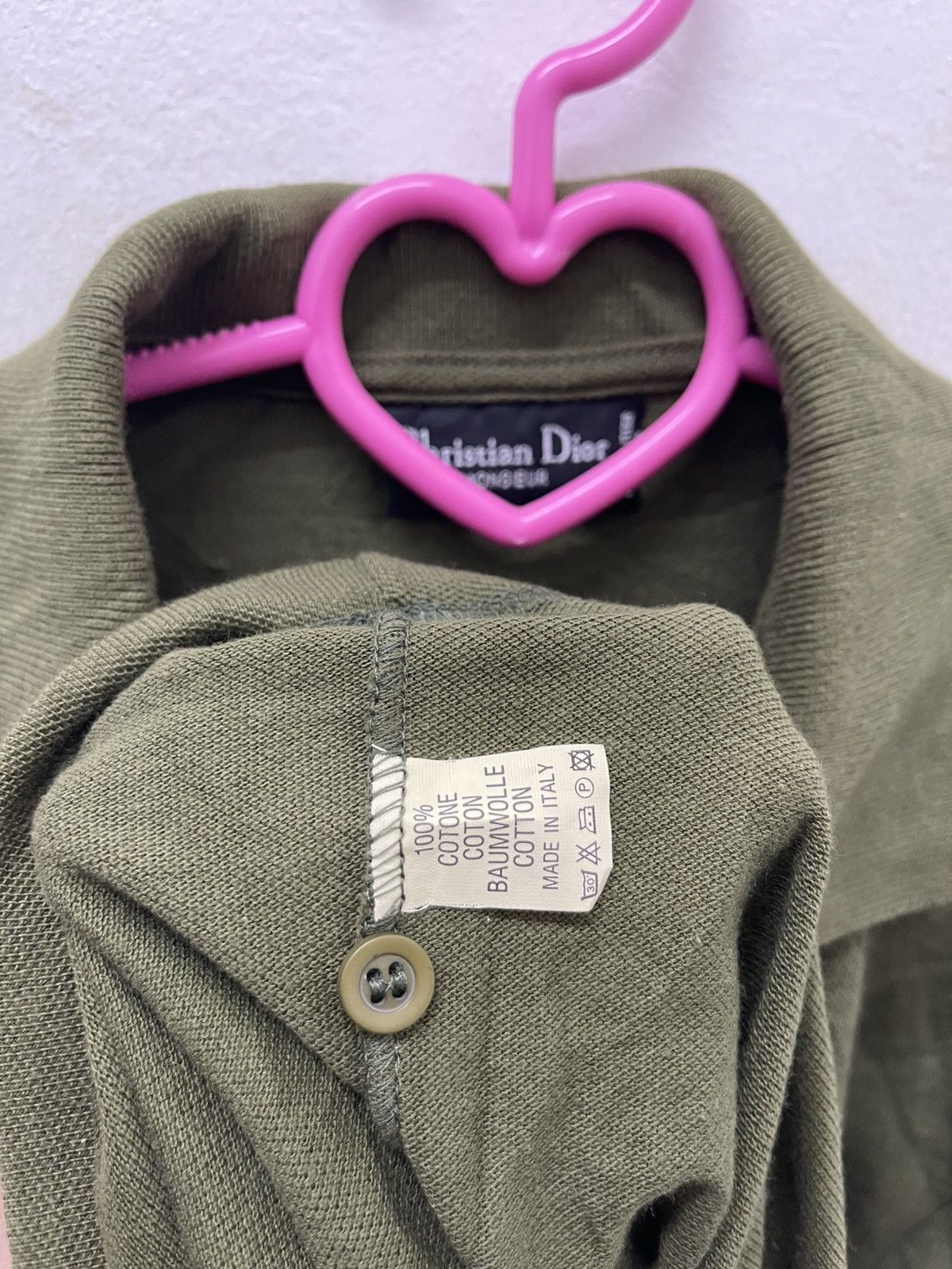 Christian Dior Monsieur Rare Vintage CHRISTIAN DIOR Monsieur Olive Polo Size US M / EU 48-50 / 2 - 6 Thumbnail