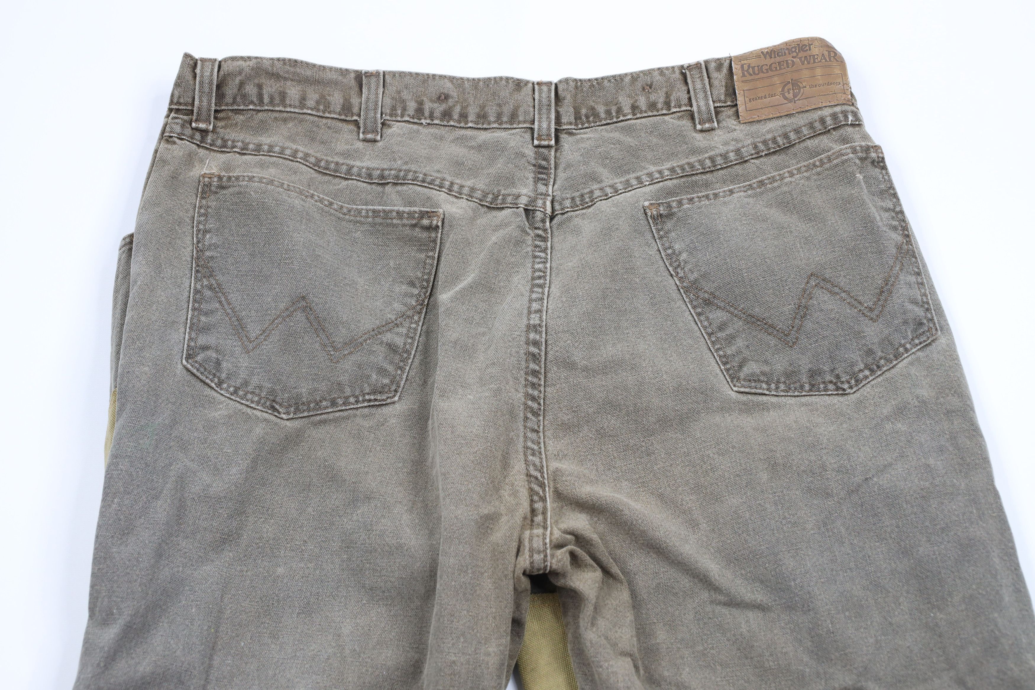 Vintage × Wrangler Vintage 90s Wrangler Hunting Field Brush Denim Jeans Brown Size US 36 / EU 52 - 10 Thumbnail