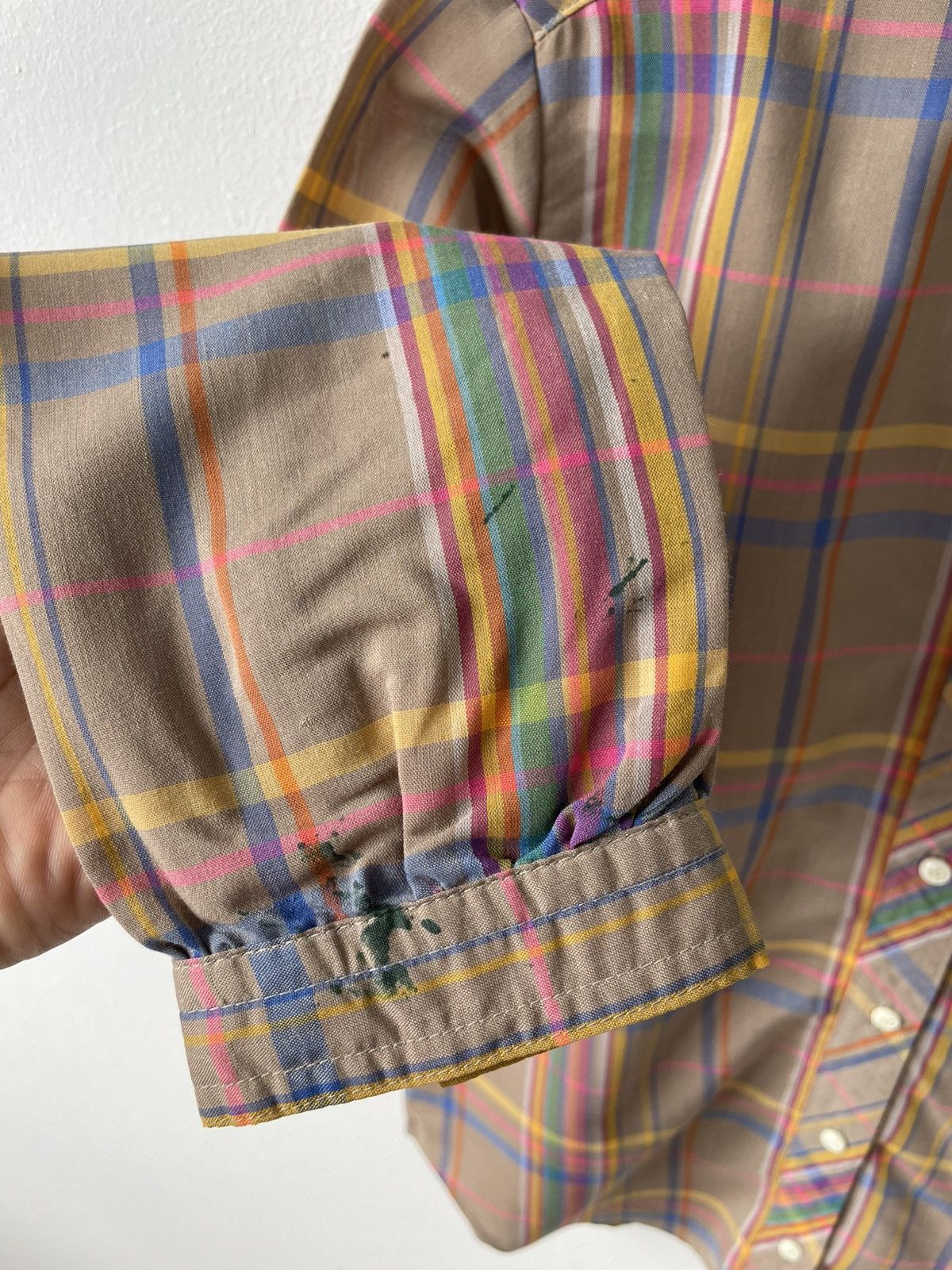 Levi's 1960s Vintage Levi’s Women’s Band collar plaid shirt Size S / US 4 / IT 40 - 9 Thumbnail