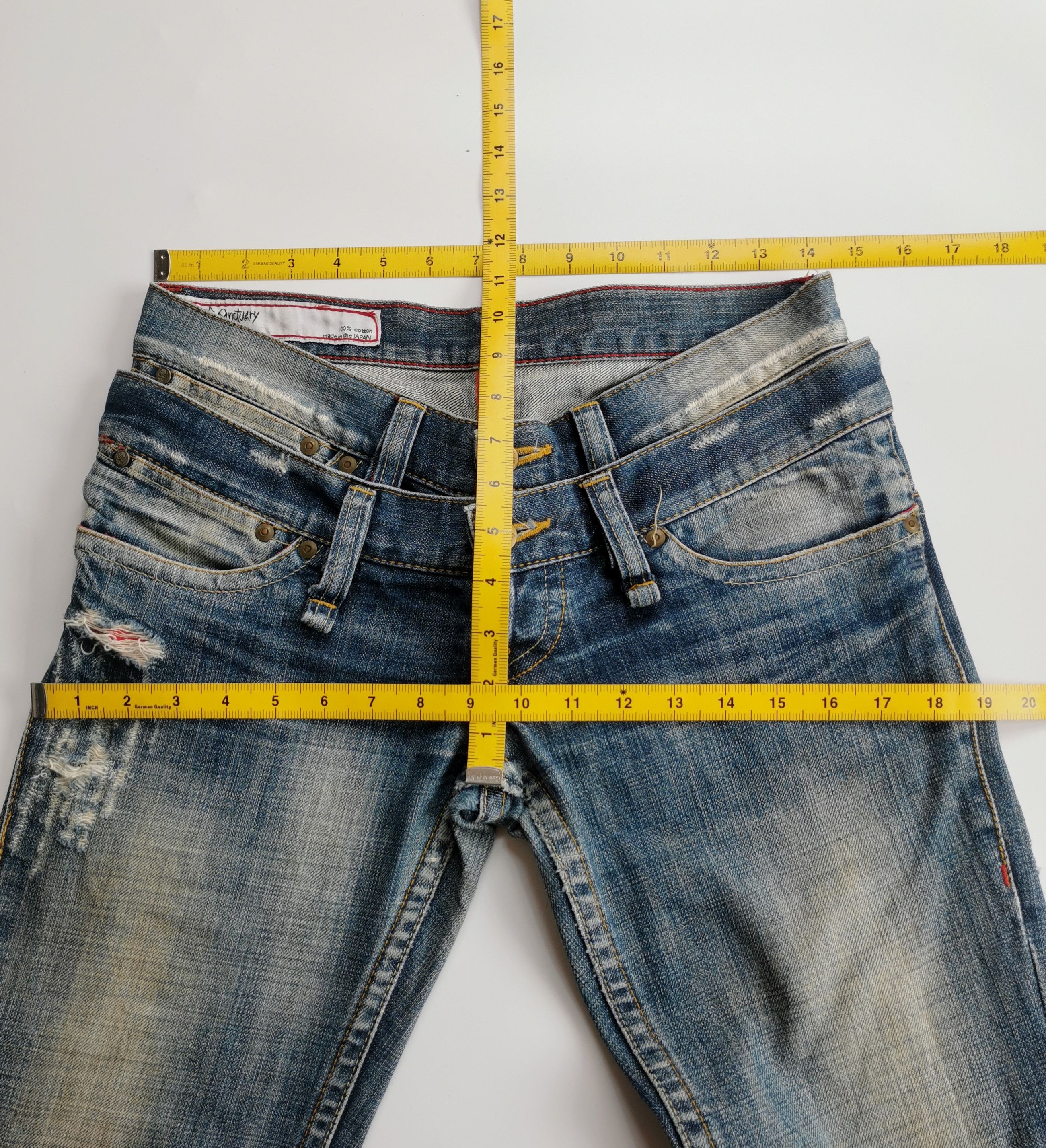 Tornado Mart Queen of sanctuary doublewaist flare distressed tornado vibe Size 29" - 5 Thumbnail
