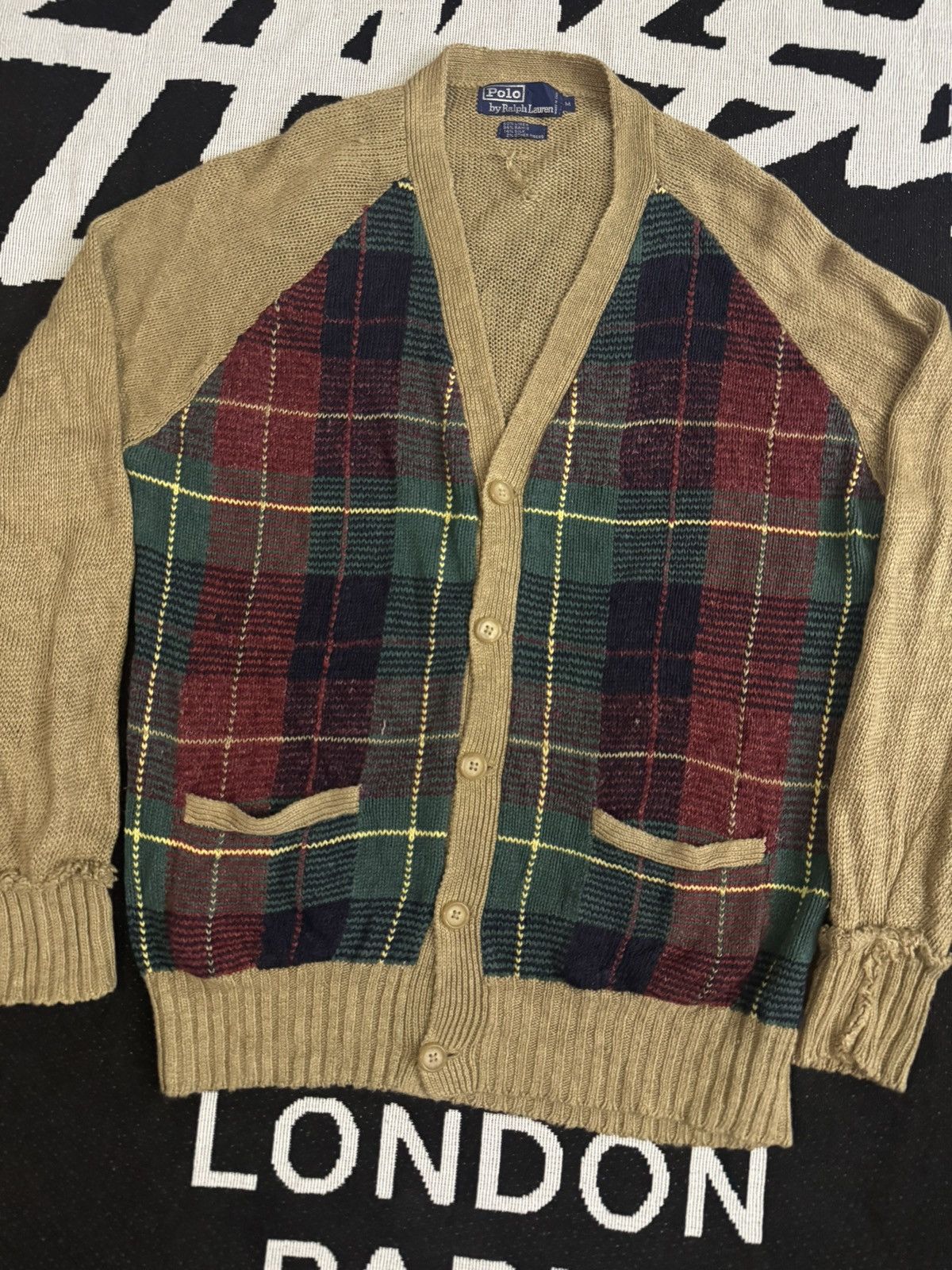 Polo Ralph Lauren Vintage Polo Ralph Lauren Plaid Knit Cardigan Size US M / EU 48-50 / 2 - 2 Thumbnail