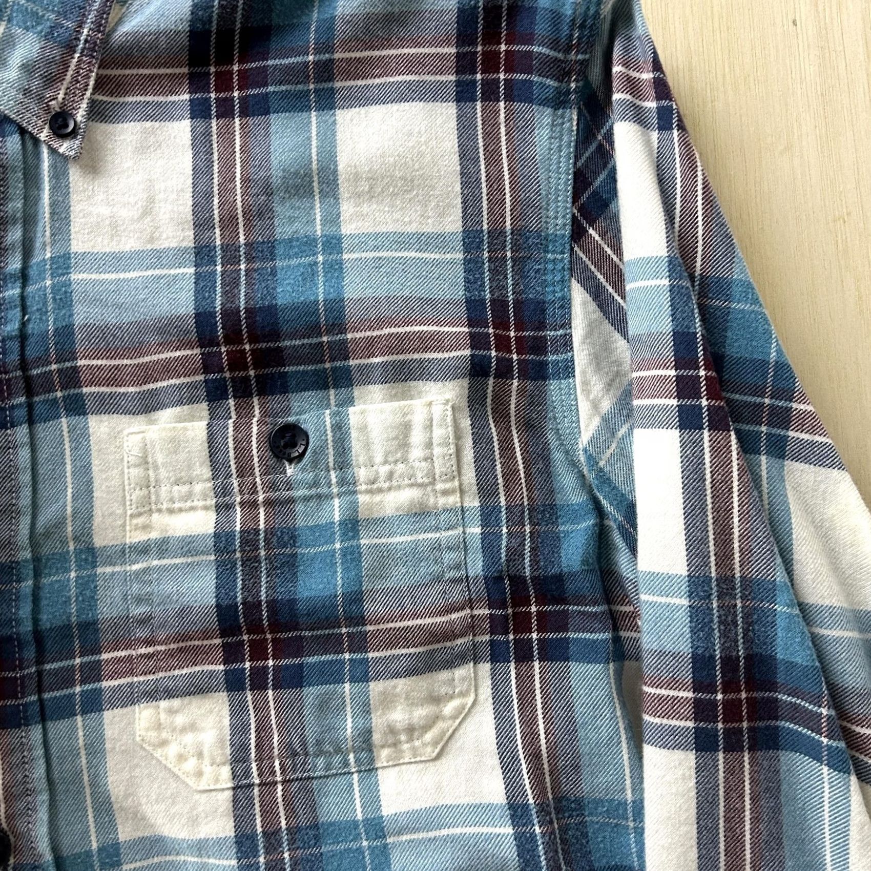 Vintage L.L.Bean Flannel Shirt Mens Medium Blue Plaid Long Sleeve Button Up Workwear Size US M / EU 48-50 / 2 - 2 Thumbnail