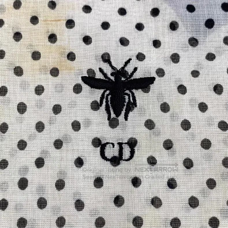 Dior Dior Colour-blocked polka dot love print cotton lapel sing Size XS / US 0-2 / IT 36-38 - 5 Thumbnail