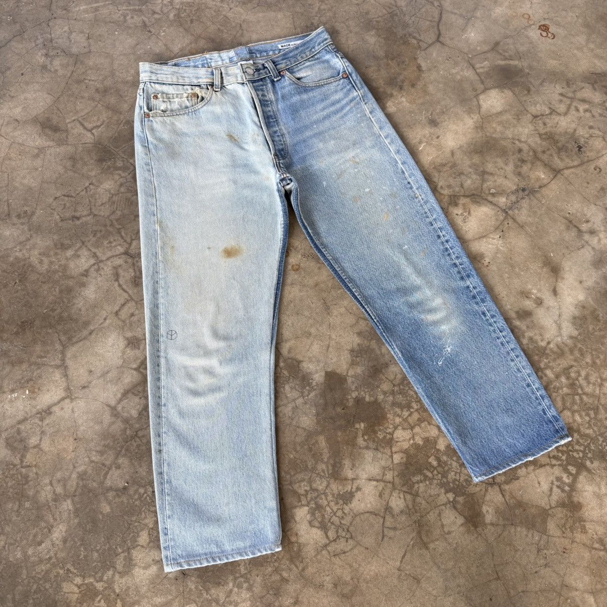 Levi's Vintage Clothing W32 Vintage Levi's 501 Faded Mud Washer Denim Jean Size US 32 / EU 48 - 2 Thumbnail