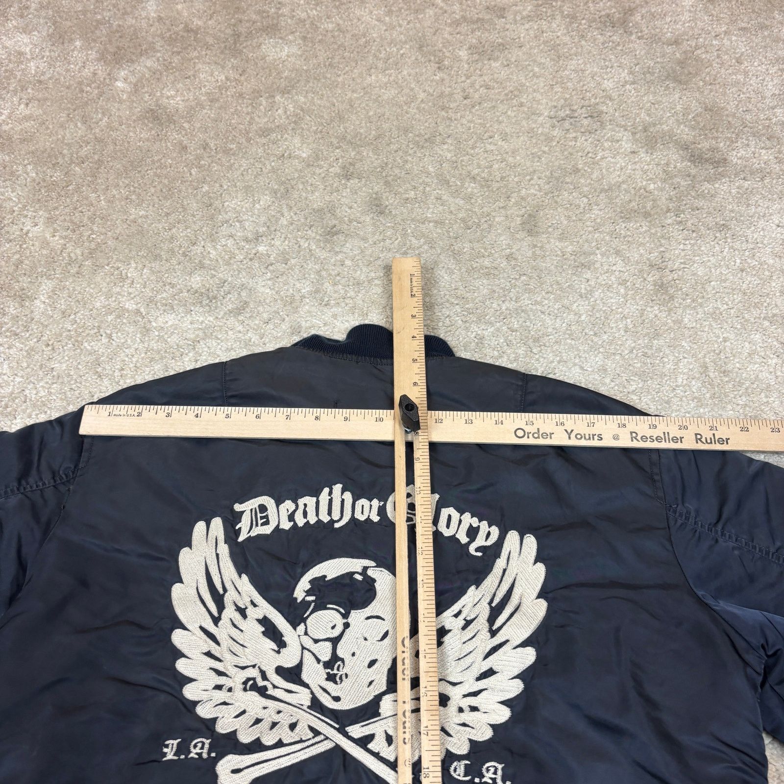 Salvage Salvage MA-1 Bomber Jacket Death or Glory Men's Medium y2k Size US M / EU 48-50 / 2 - 9 Thumbnail
