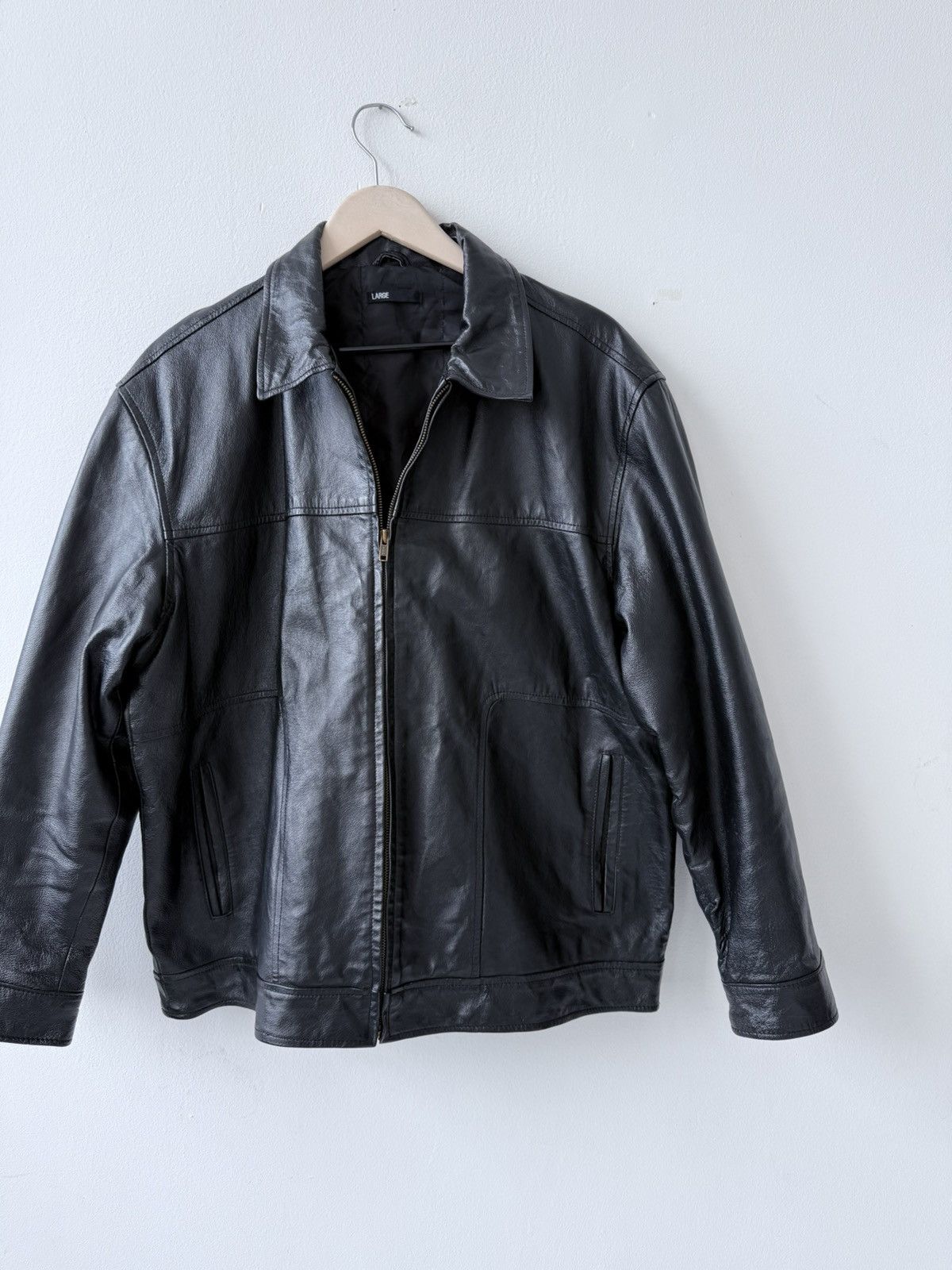 Vintage Vintage 90s Black Leather Jacket Y2K Size US L / EU 52-54 / 3 - 10 Thumbnail