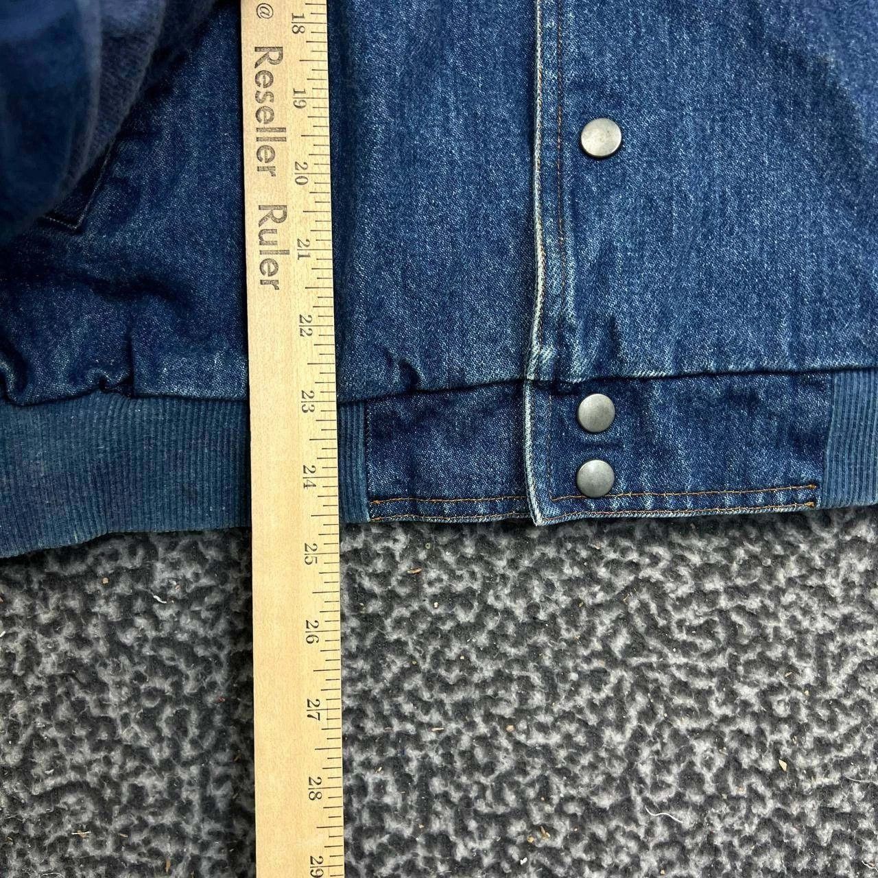 Other Basic Varsity Denim Jacket Women Snap Button Long Sleeve XL Size XL / US 12-14 / IT 48-50 - 4 Thumbnail