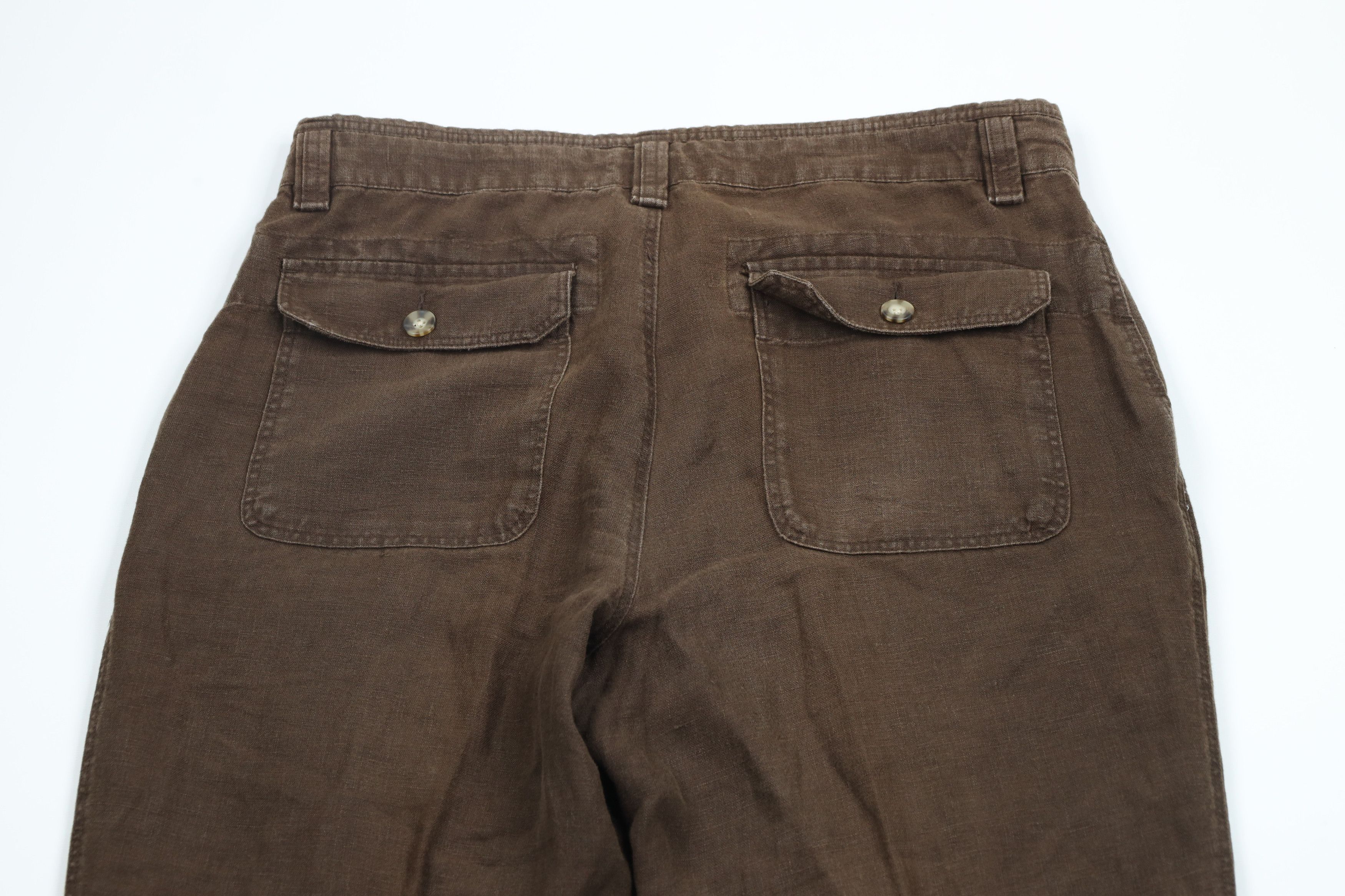 Vintage Vintage 90s Streetwear Linen Harem Beach Pants Brown Size US 34 / EU 50 - 8 Thumbnail