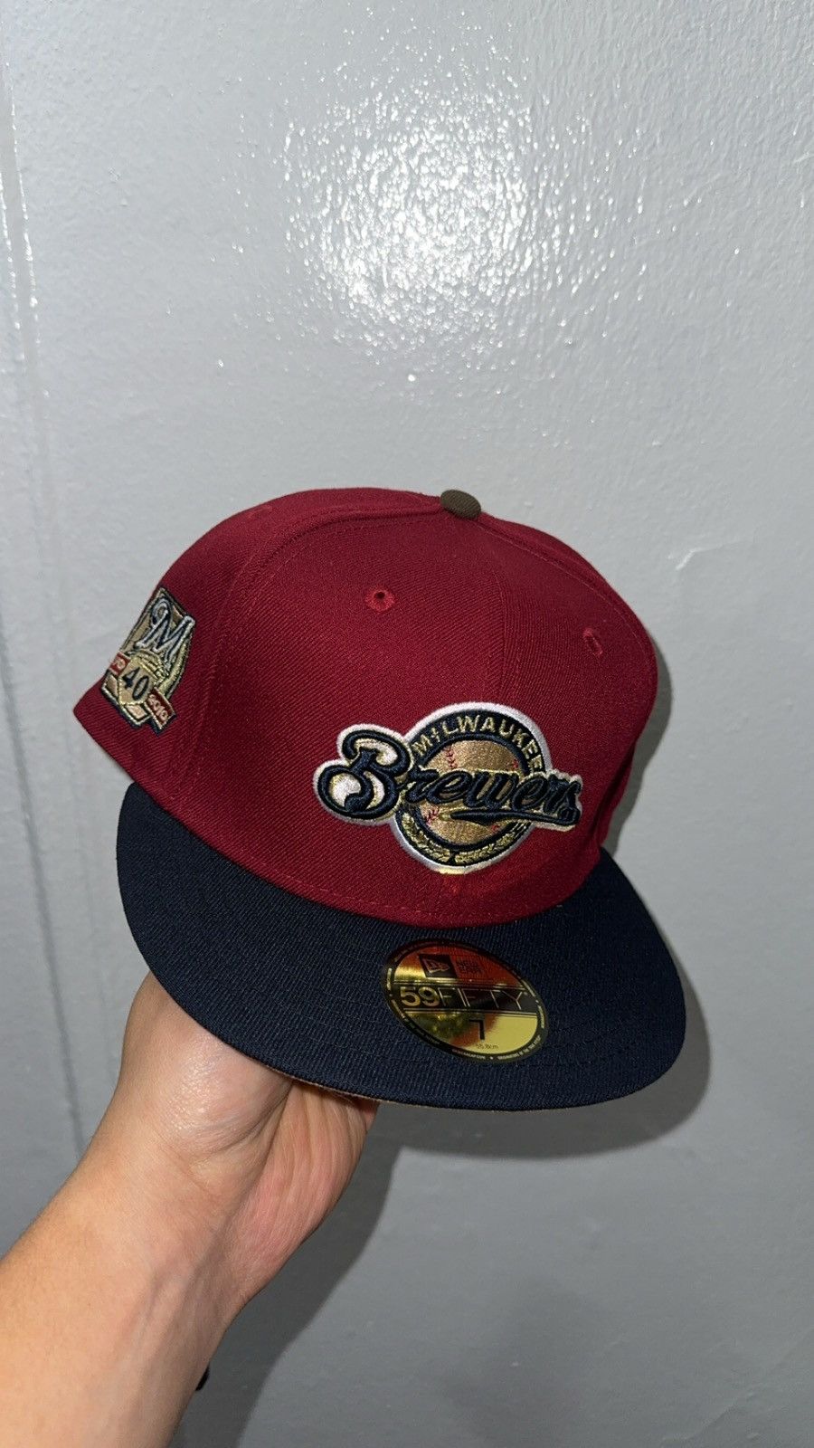 New Era New Era 59fifty Milwaukee Brewers fitted hat size 7 Size ONE SIZE - 1 Thumbnail
