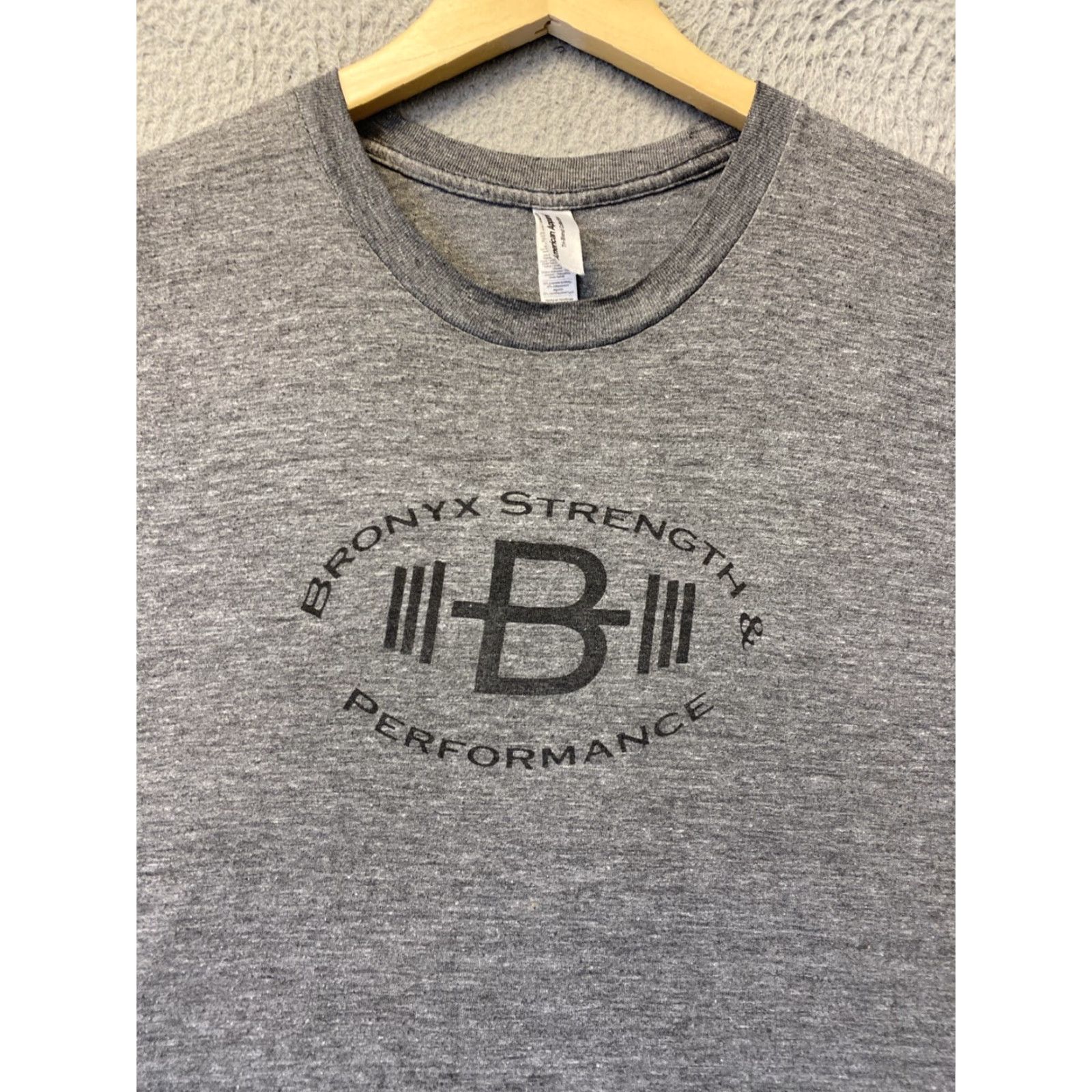 American Apparel American Apparel Bronx Strength T Shirt Men's Short Sleeve Graphic Crew Neck Tee Gray XL 144-2 Size US XL / EU 56 / 4 - 2 Thumbnail