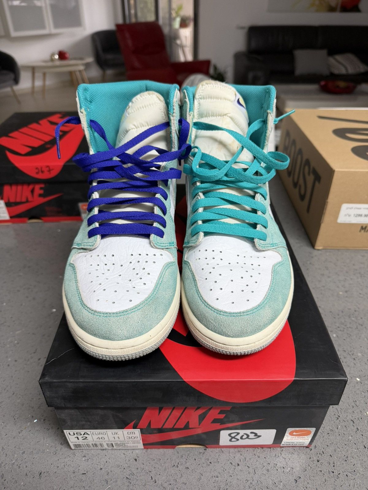 Nike Nike Jordan 1 Retro High Turbo Green 12US Size US 12 / EU 45 - 2 Thumbnail