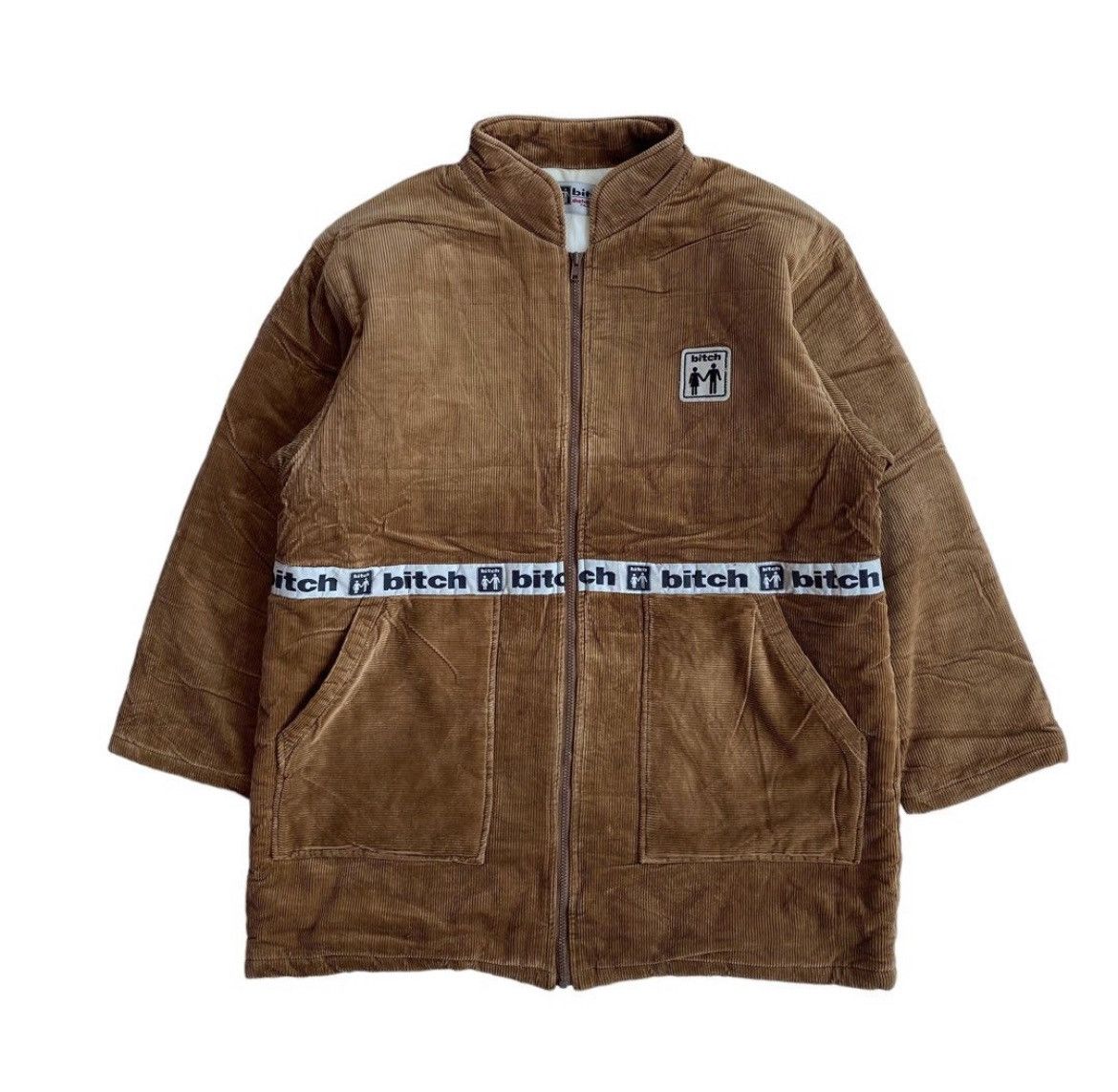 Girl Skateboards × Vintage Vintage 90s Bitch Skateboards Corduroy Jacket Outerwear Size US L / EU 52-54 / 3 - 1 Thumbnail