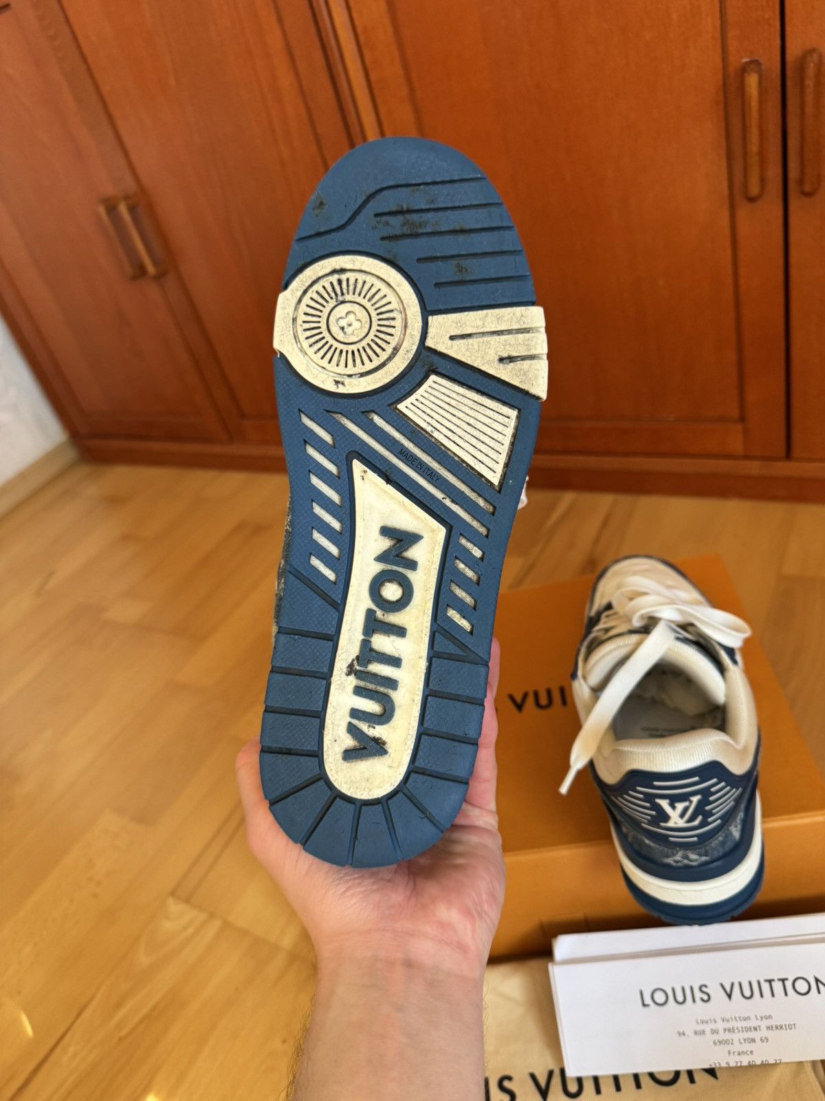 Louis Vuitton Louis Vuitton LV Trainer Blue Denim Size US 8.5 / EU 41-42 - 10 Thumbnail