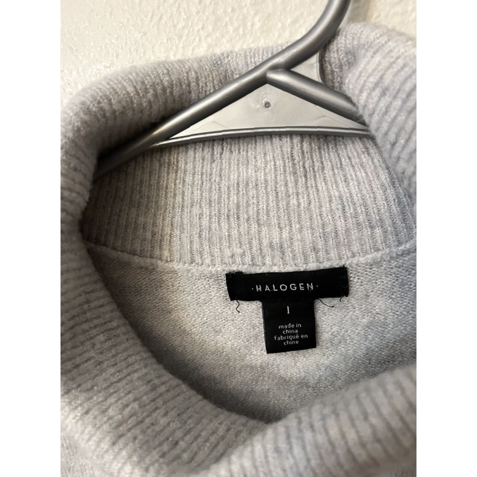 Vintage Halogen Sweater Cowl Neck Women's Size L Gray Wool Acrylic Blend Pullover Size L / US 10 / IT 46 - 2 Thumbnail