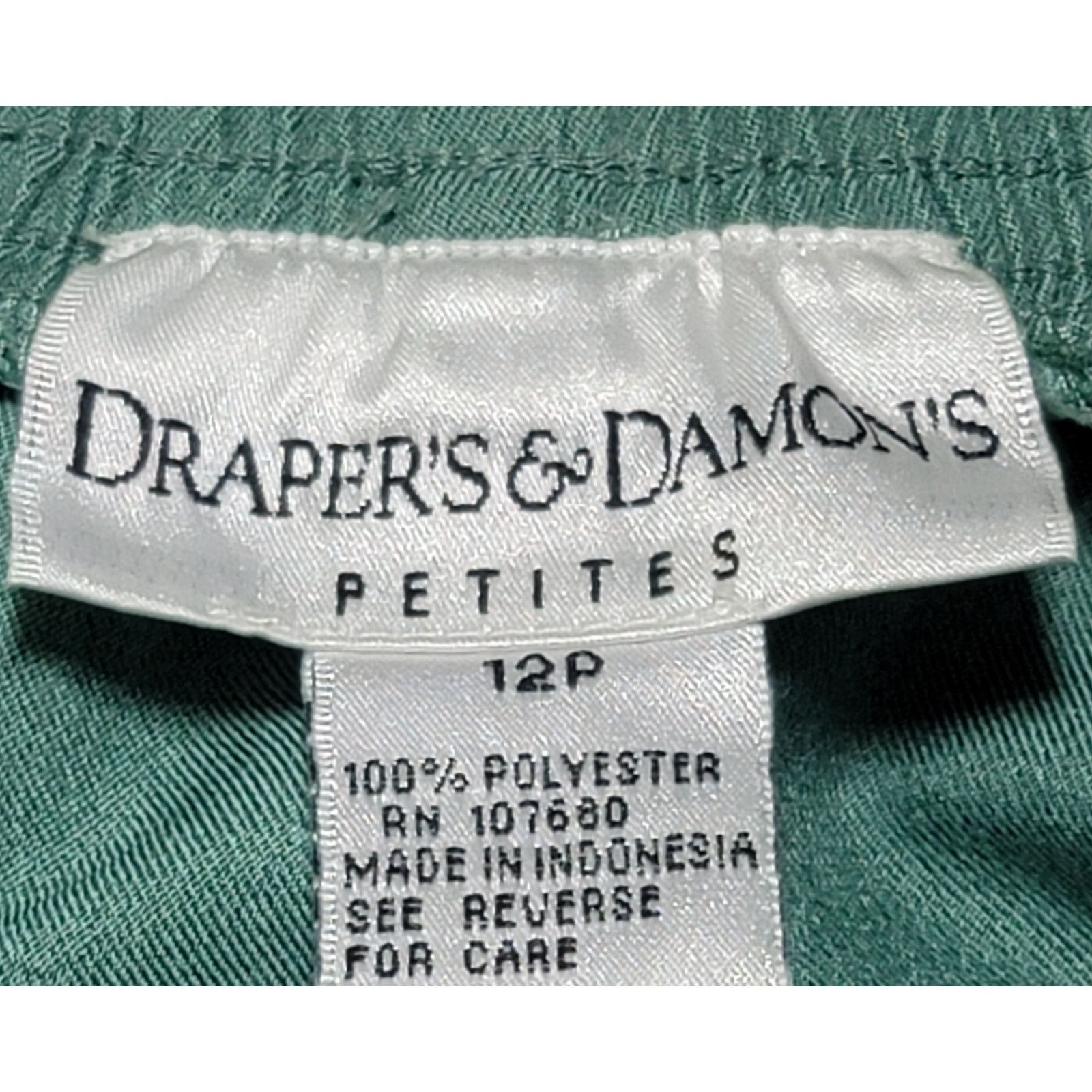 Other Draper's & Damon's Green Elastic Waist Pull Dress Pants 12P Size 34" / US 12 / IT 48 - 4 Thumbnail