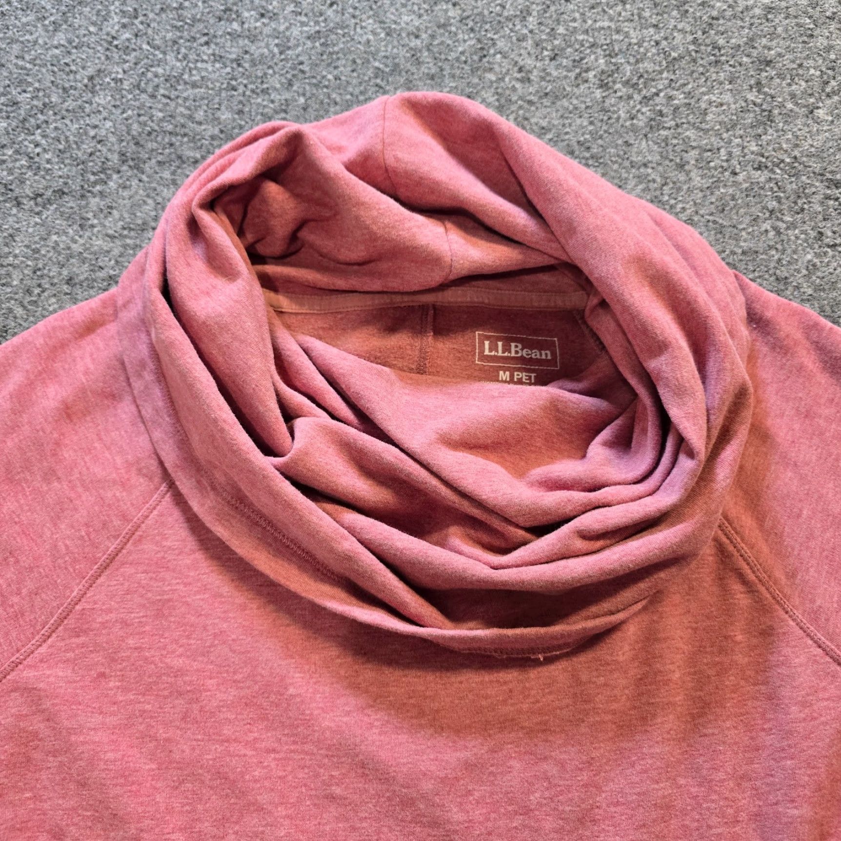 Vintage LL Bean Sweater Womens Size PM Petite Pink Cozy Cowl Neck Pockets Casual Pullover Knit Knitwear Regular Fit Vintage No Size M / US 6-8 / IT 42-44 - 2 Thumbnail