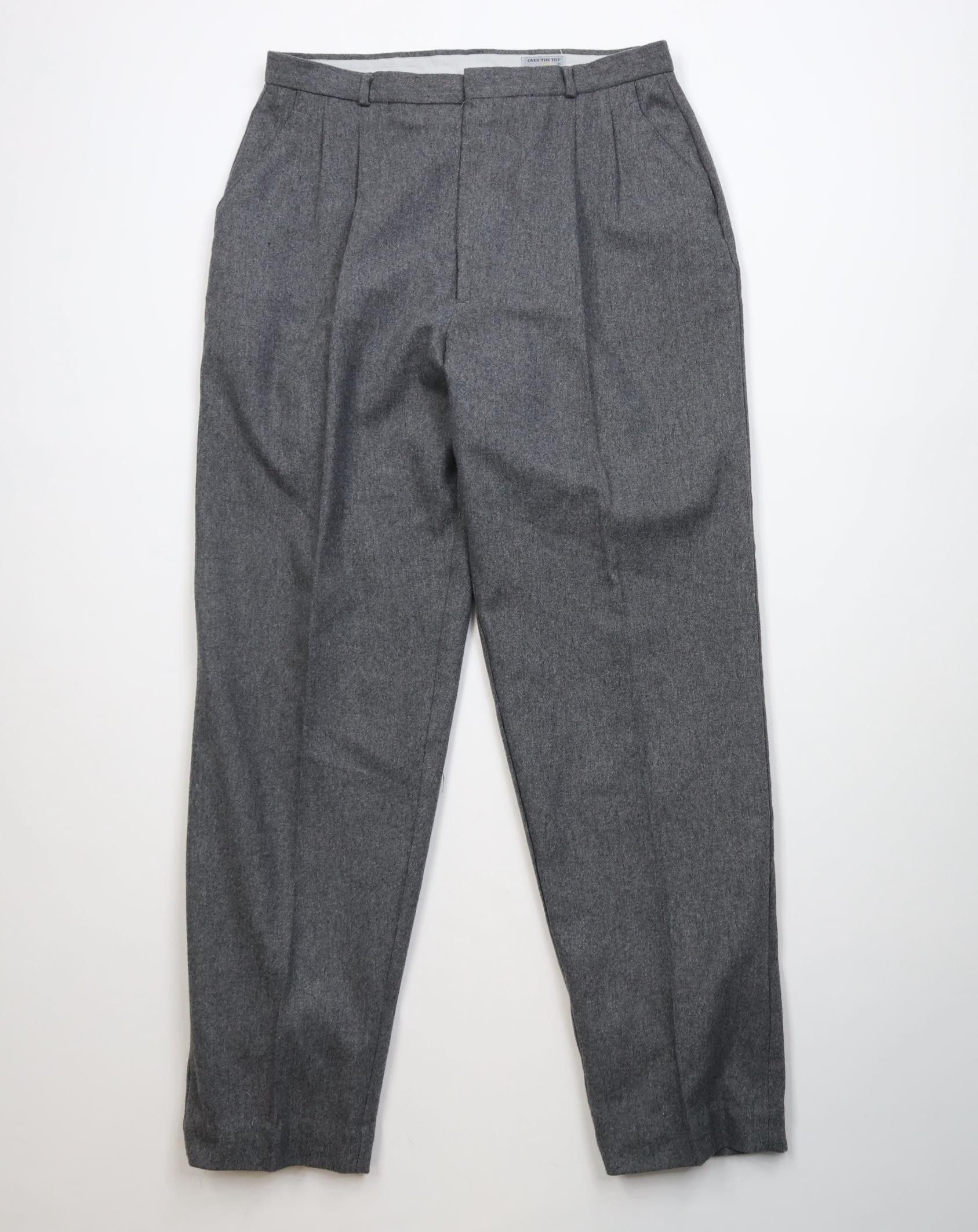 Vintage Vintage 70s 80s Streetwear Wool Tapered Leg Chino Pants Gray Size 32" / US 10 / IT 46 - 1 Thumbnail