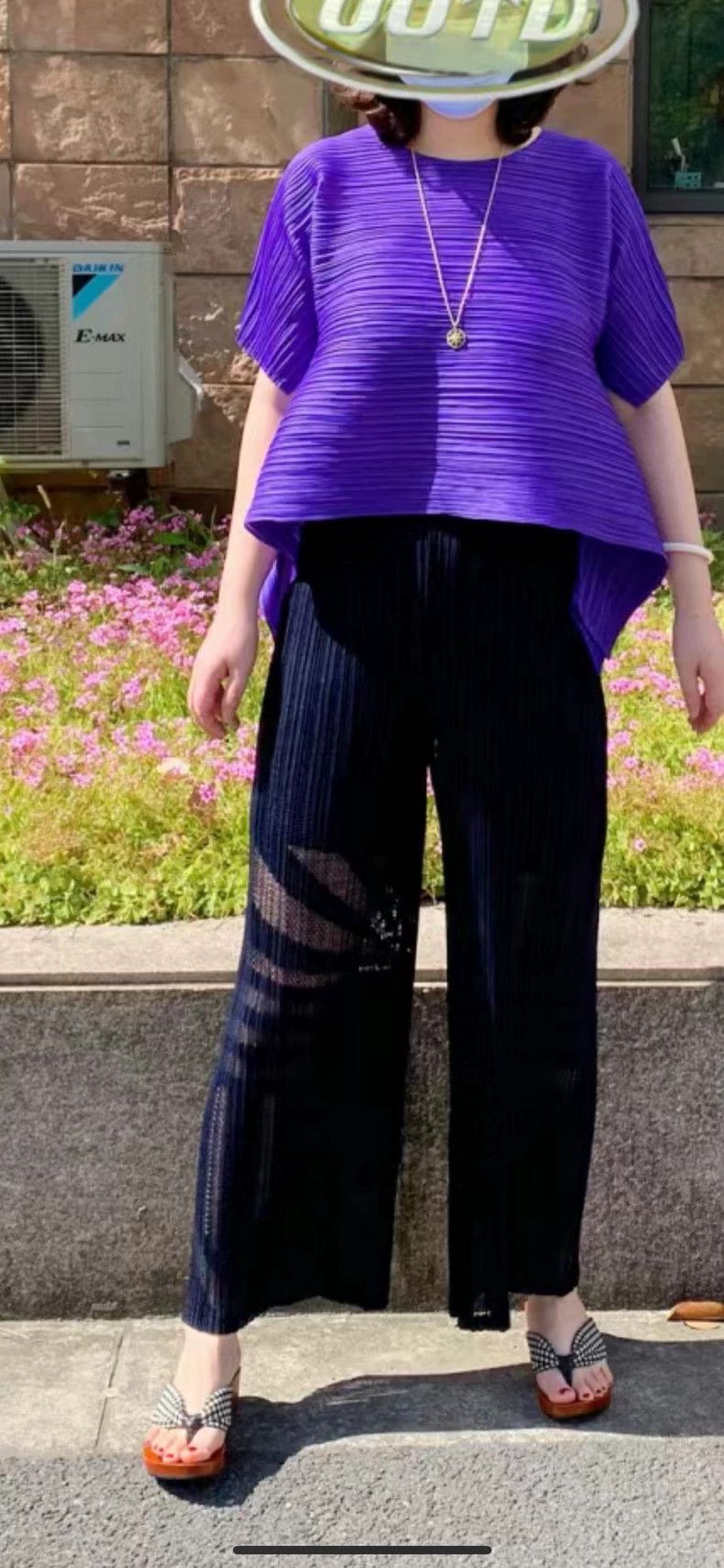 Issey Miyake Issey Miyake Navy blue wide-leg pants Size 25" / US 0 / IT 36 - 8 Thumbnail