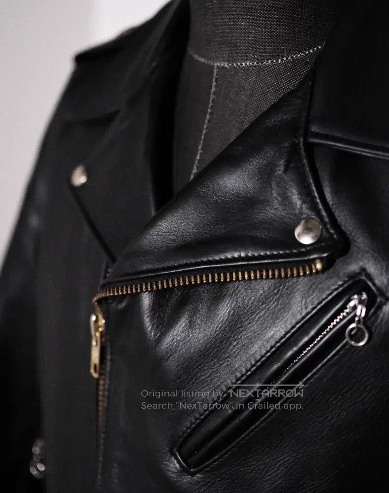 Schott Schott NYC American cable-stayed motorcycle cowhide jacket Size US XXS / EU 40 - 4 Thumbnail