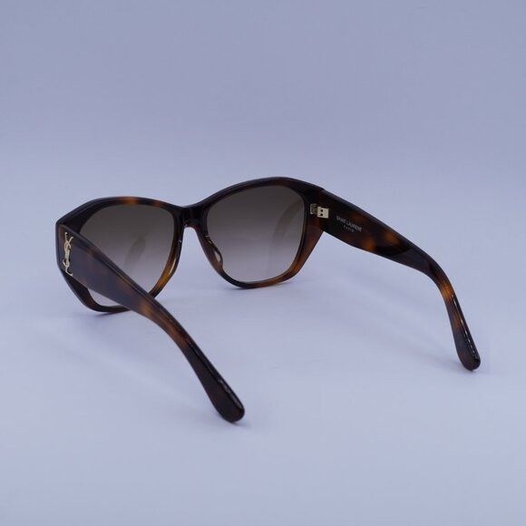 Saint Laurent Paris Saint Laurent SL M8 003 Sunglasses Havana Geometric Frame Size ONE SIZE - 5 Thumbnail