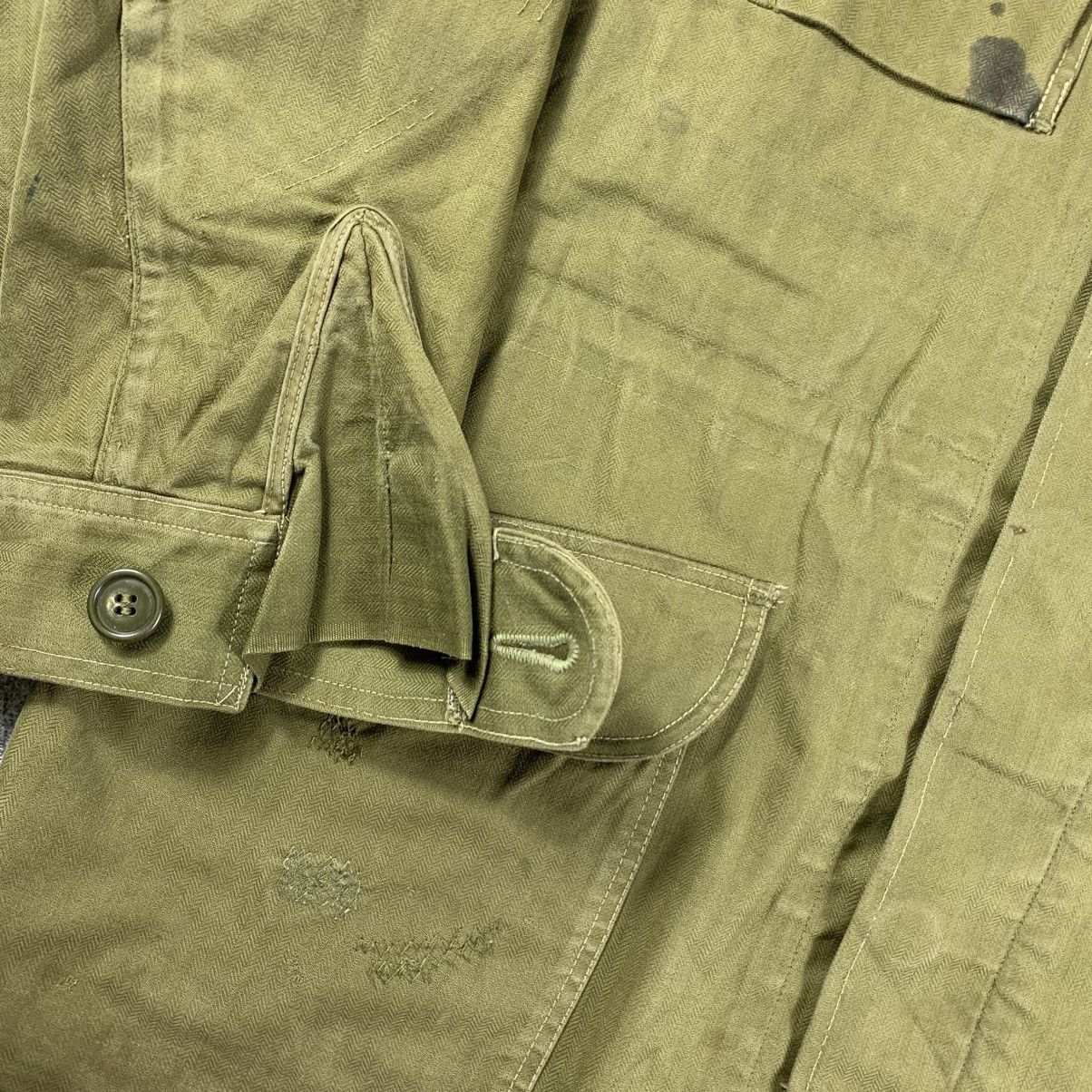 Vintage 60’s Danish Army Military HBT Field Jacket Size US L / EU 52-54 / 3 - 4 Thumbnail