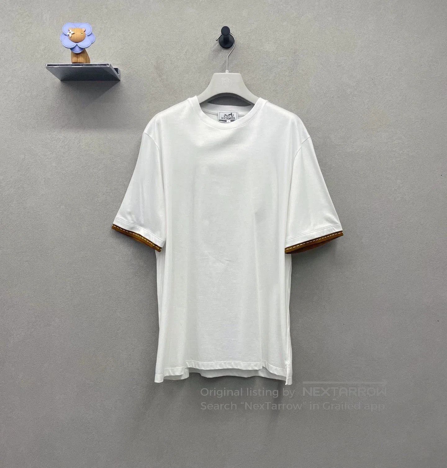 Hermes HERMES FW21 Striped Trim Short Sleeve Tee. Size US L / EU 52-54 / 3 - 1 Thumbnail