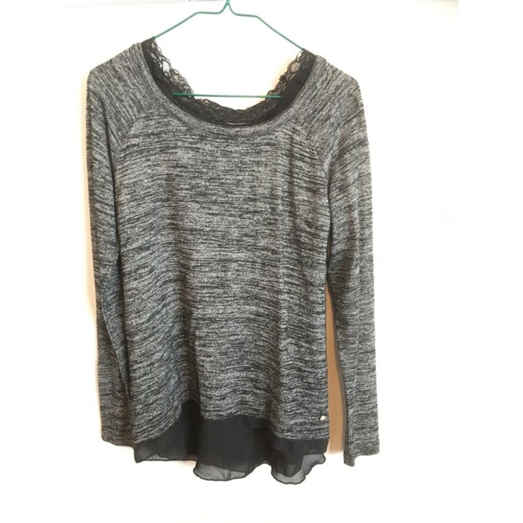 Point Zero Point Zero Charcoal and Black Long Sleeve Top Size M / US 6-8 / IT 42-44 - 2 Thumbnail