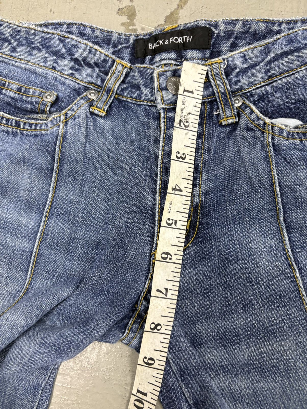 If Six Was Nine Beast Flared Distress Denim Jeans Size US 28 / EU 44 - 15 Thumbnail