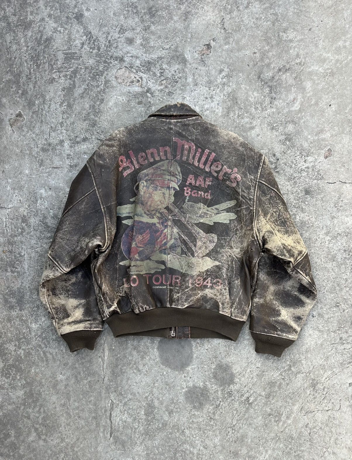 Avirex 80s Vintage Avirex “Glenn Miller” A-2 Flight Jacket (1987) Size US L / EU 52-54 / 3 - 3 Thumbnail